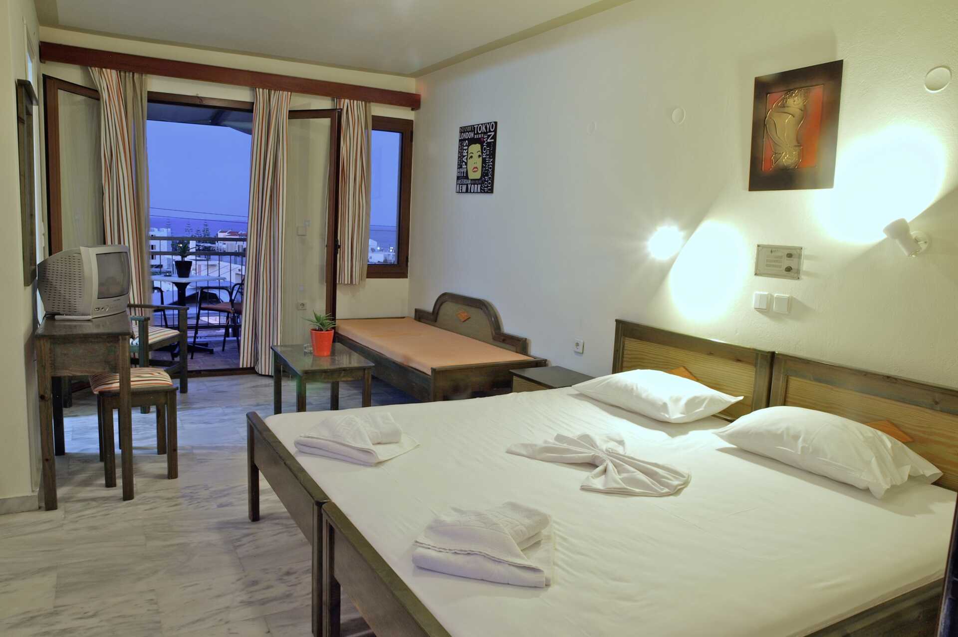 1-værelses lejlighed på hotel Alexandros M i Maleme på Kreta.