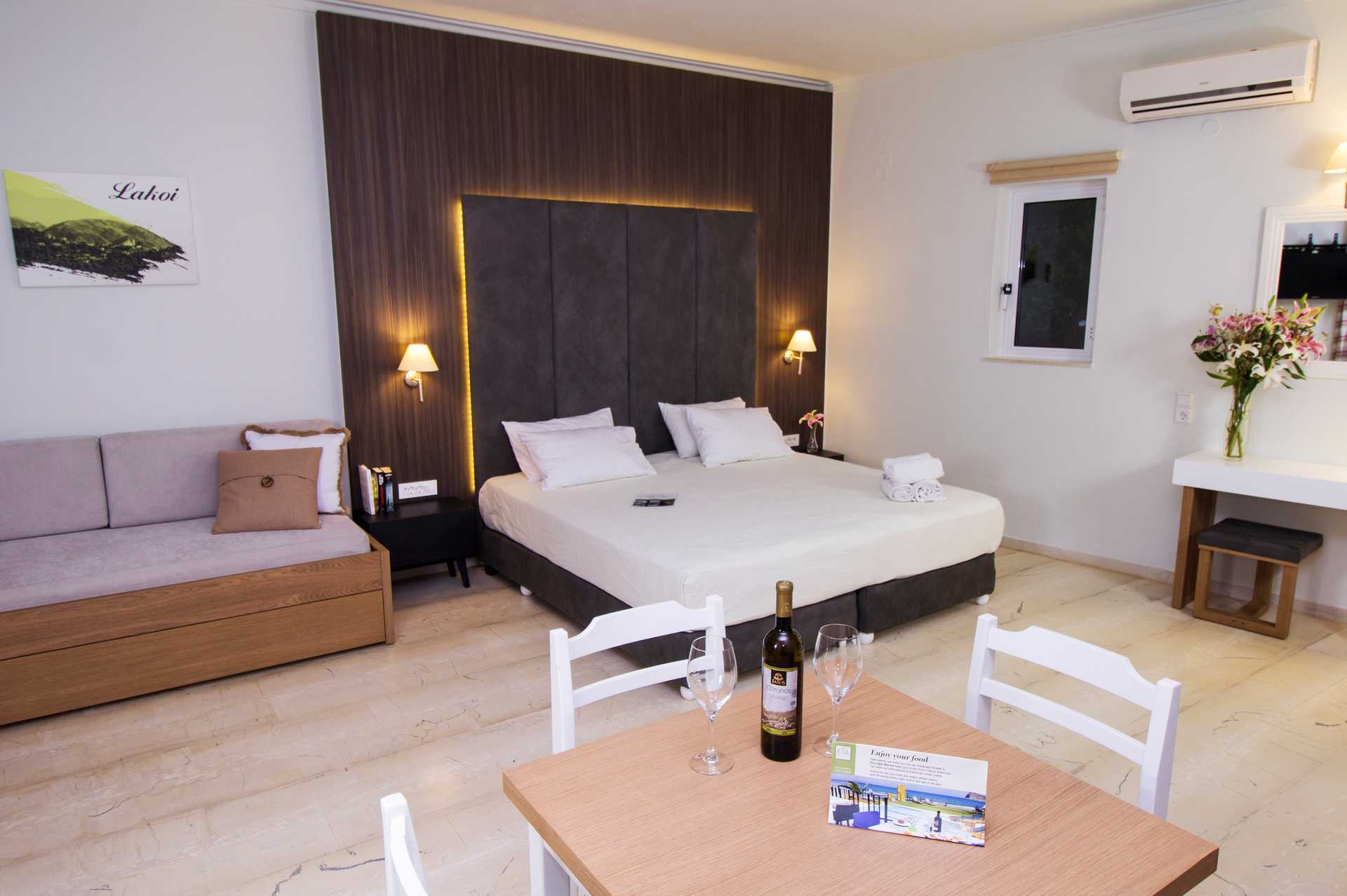 1-værelses lejlighed på Hotel Elia i Kato Stalos på Kreta, Grækenland.