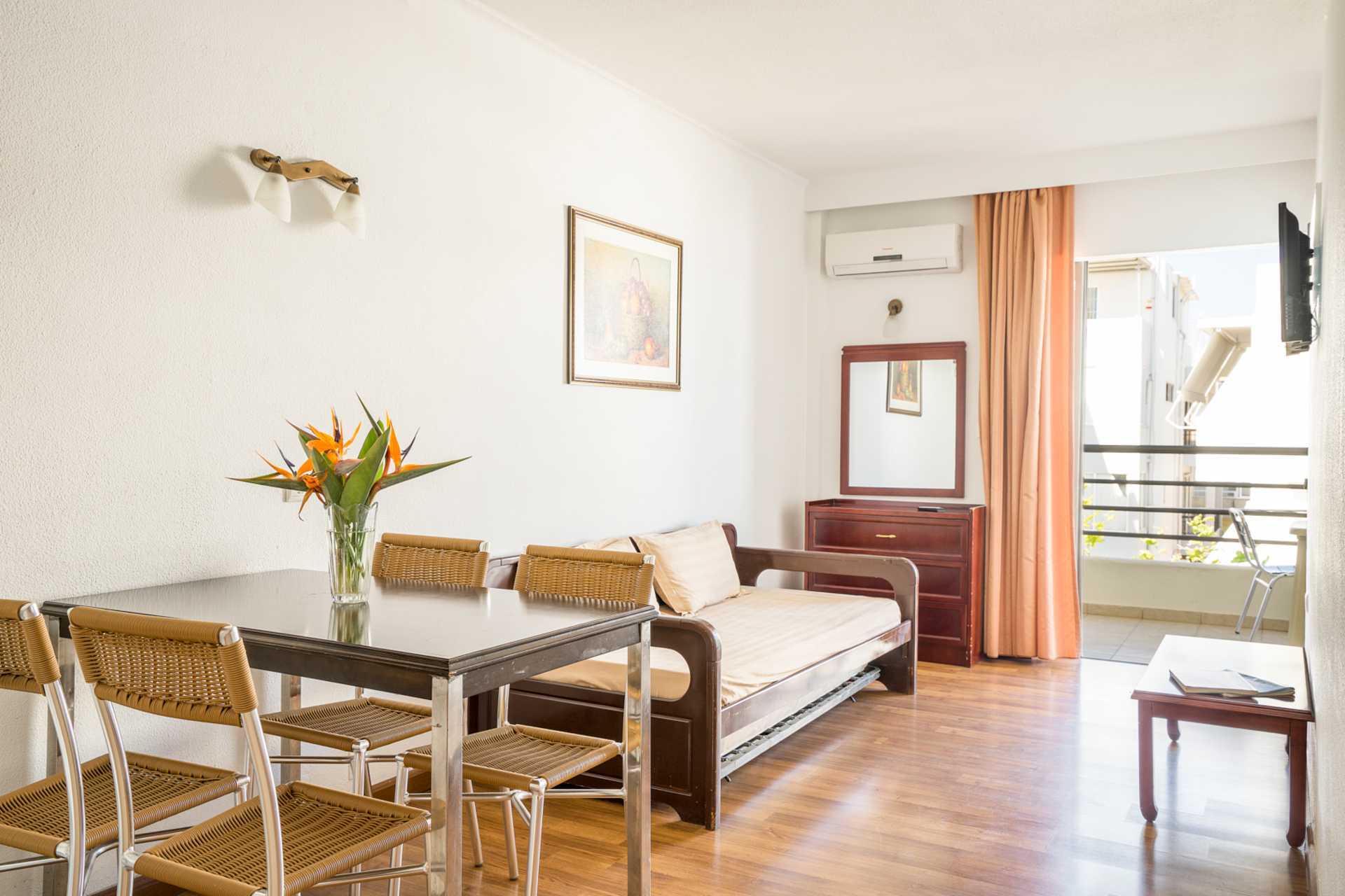 1-værelses lejlighed på hotel Santa Marina i Kos by på Kos, Grækenland.