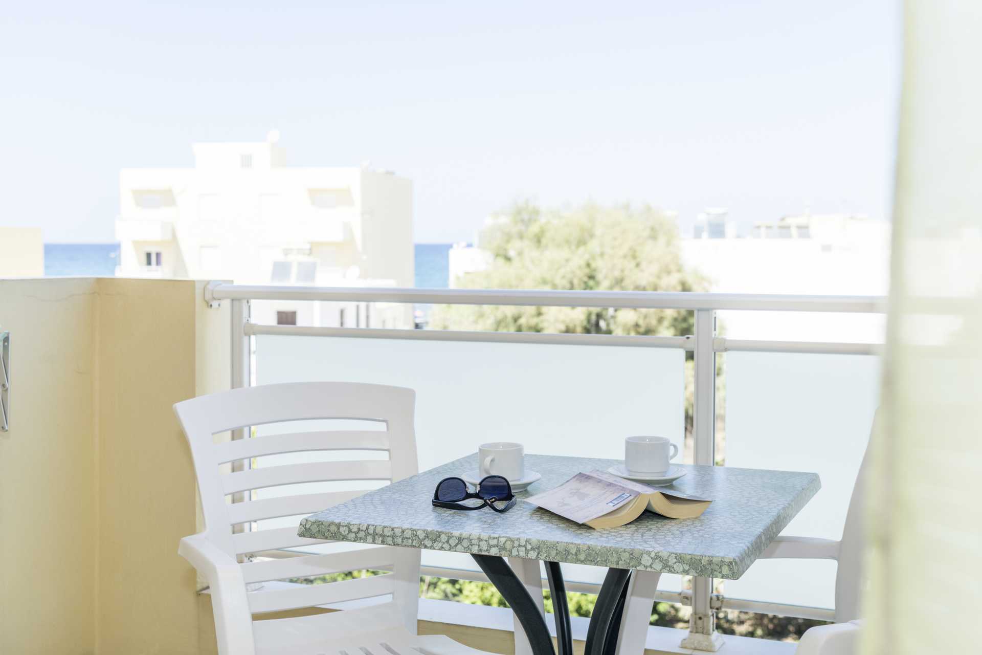 1-værelses lejligheder på Hotel Melmar i Rethymnon by på Kreta.