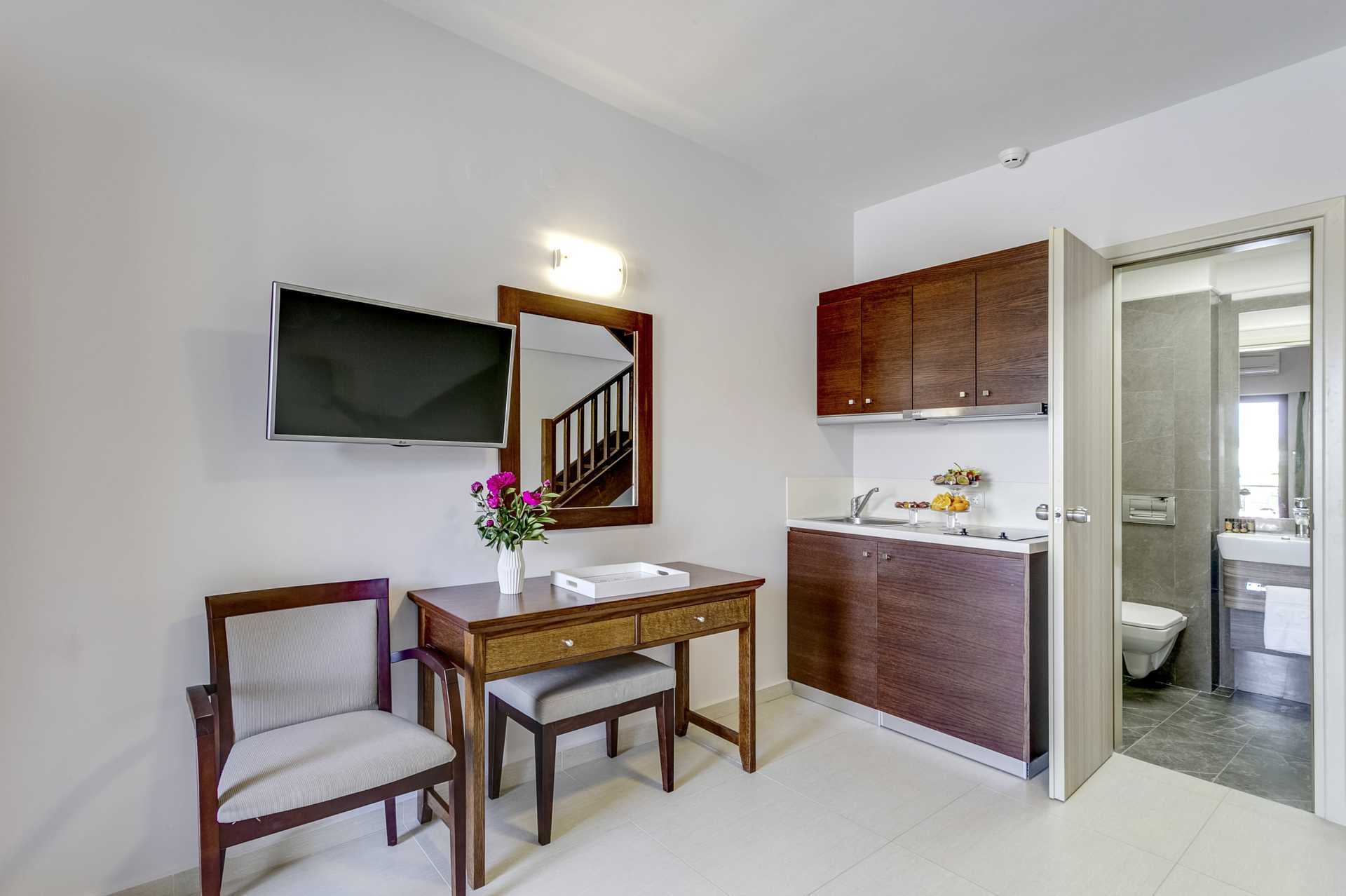 2-værelses lejlighed i etage på hotel Casa di Porto på Kreta, Grækenland.