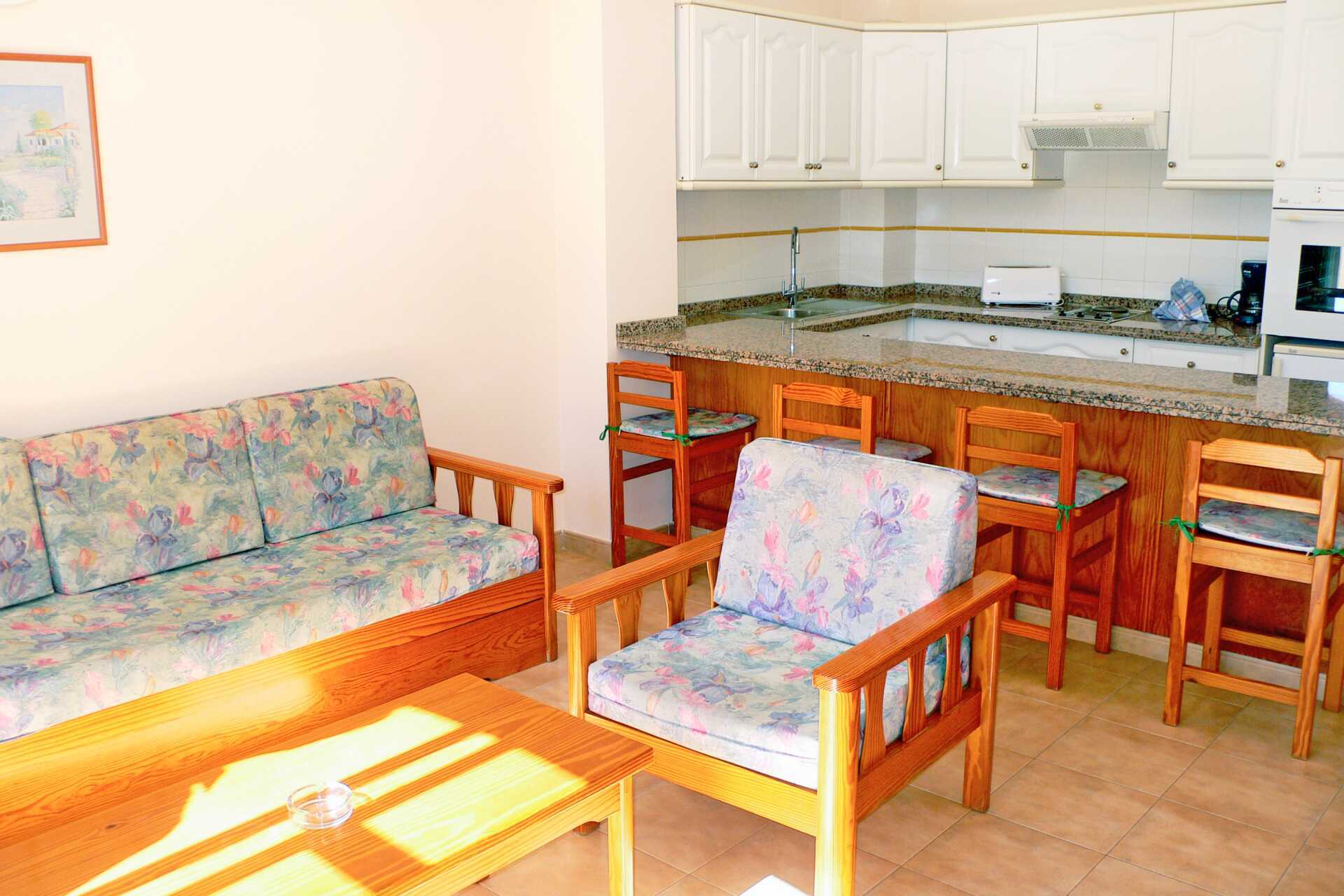 2-værelses lejlighed på hotel Jardin del Conde på La Gomera, Spanien.