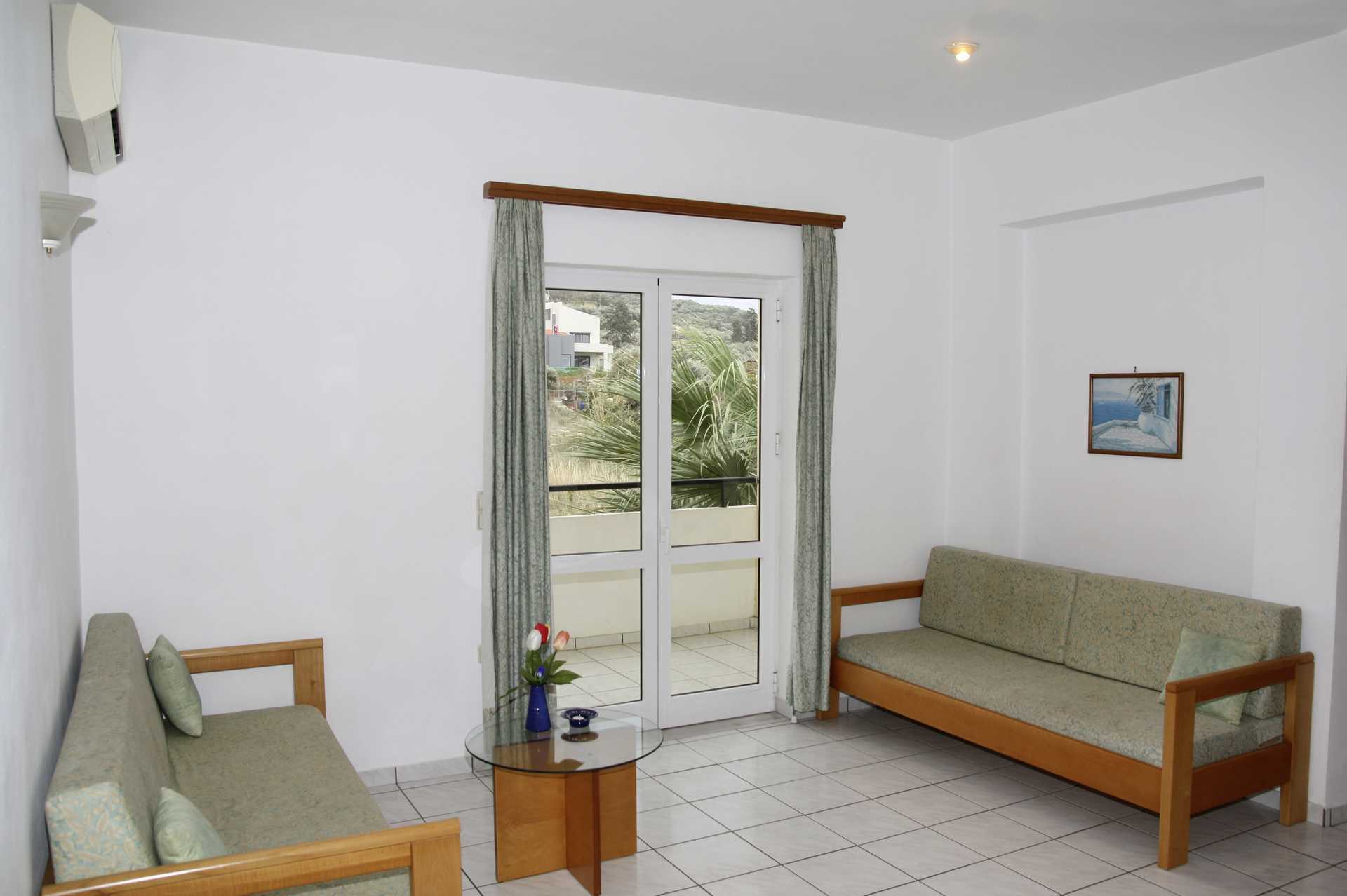 2-værelses lejlighed på hotel Marakis i Platanias på Kreta, Grækenland