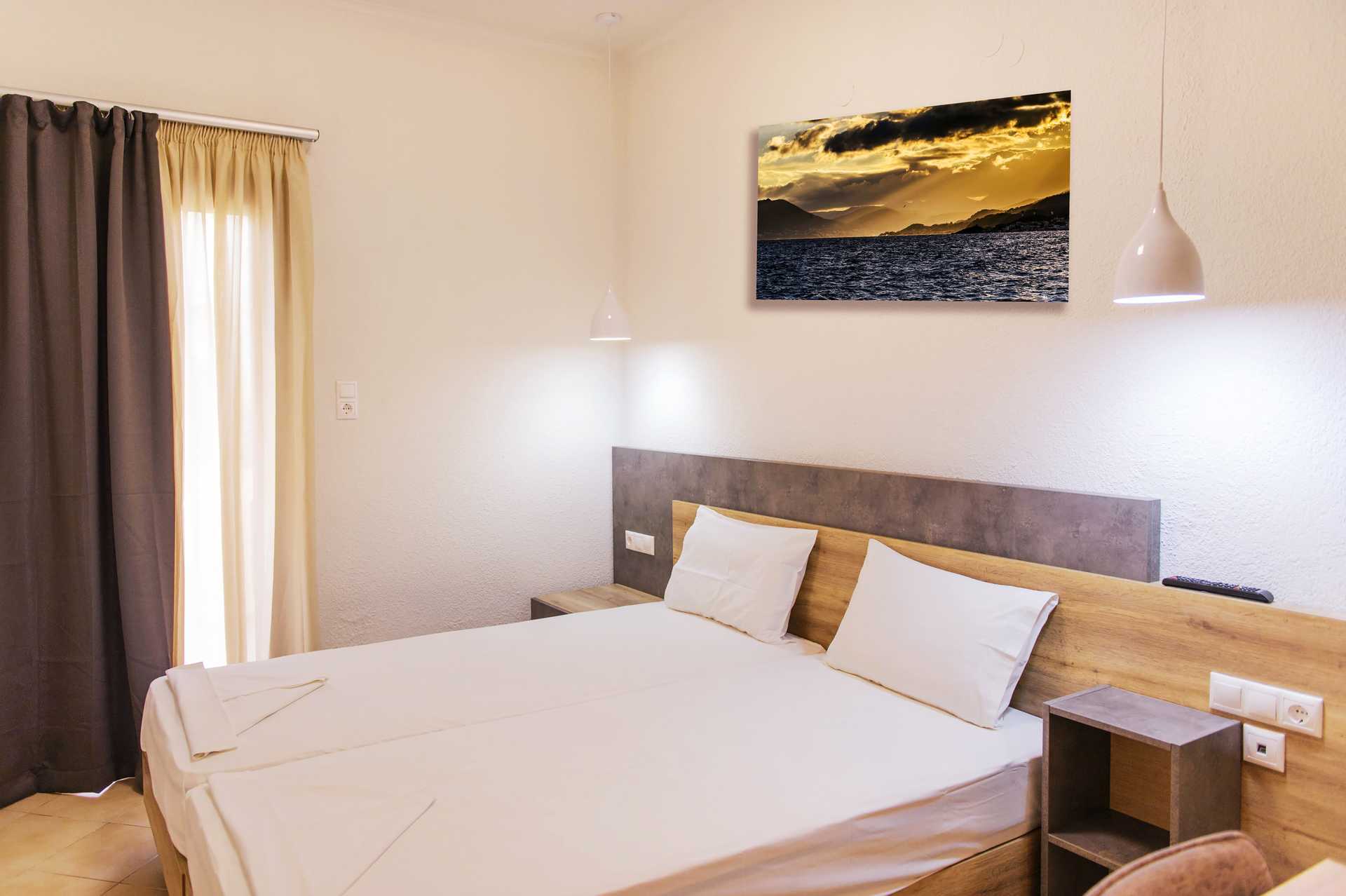 2-værelses lejlighed på hotel Smaragda Beach i Votsalakia på Samos, Grækenland.