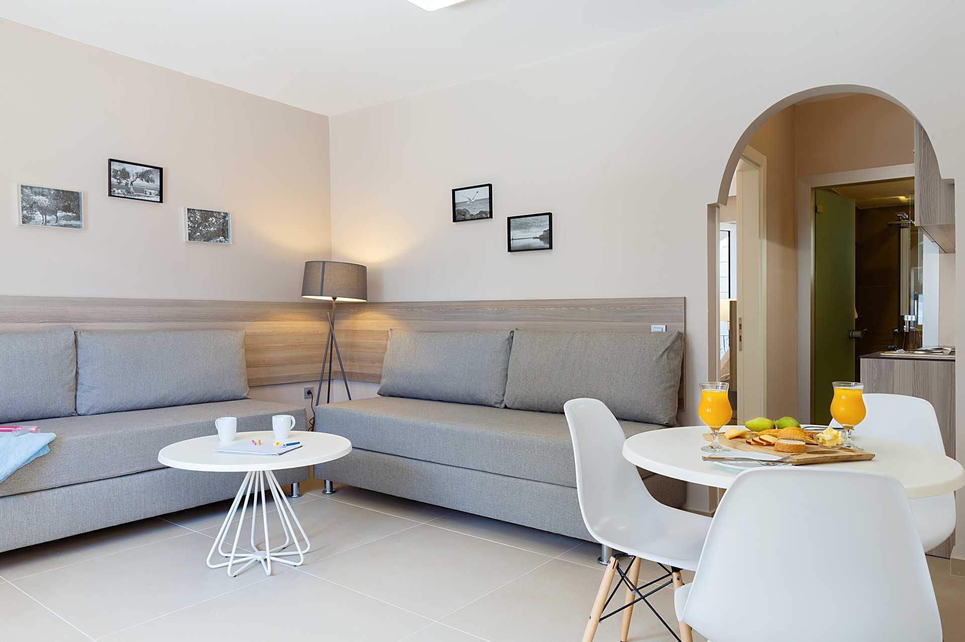 2-værelses lejlighed på Santa Helena Beach i Platanias på Kreta, Grækenland.