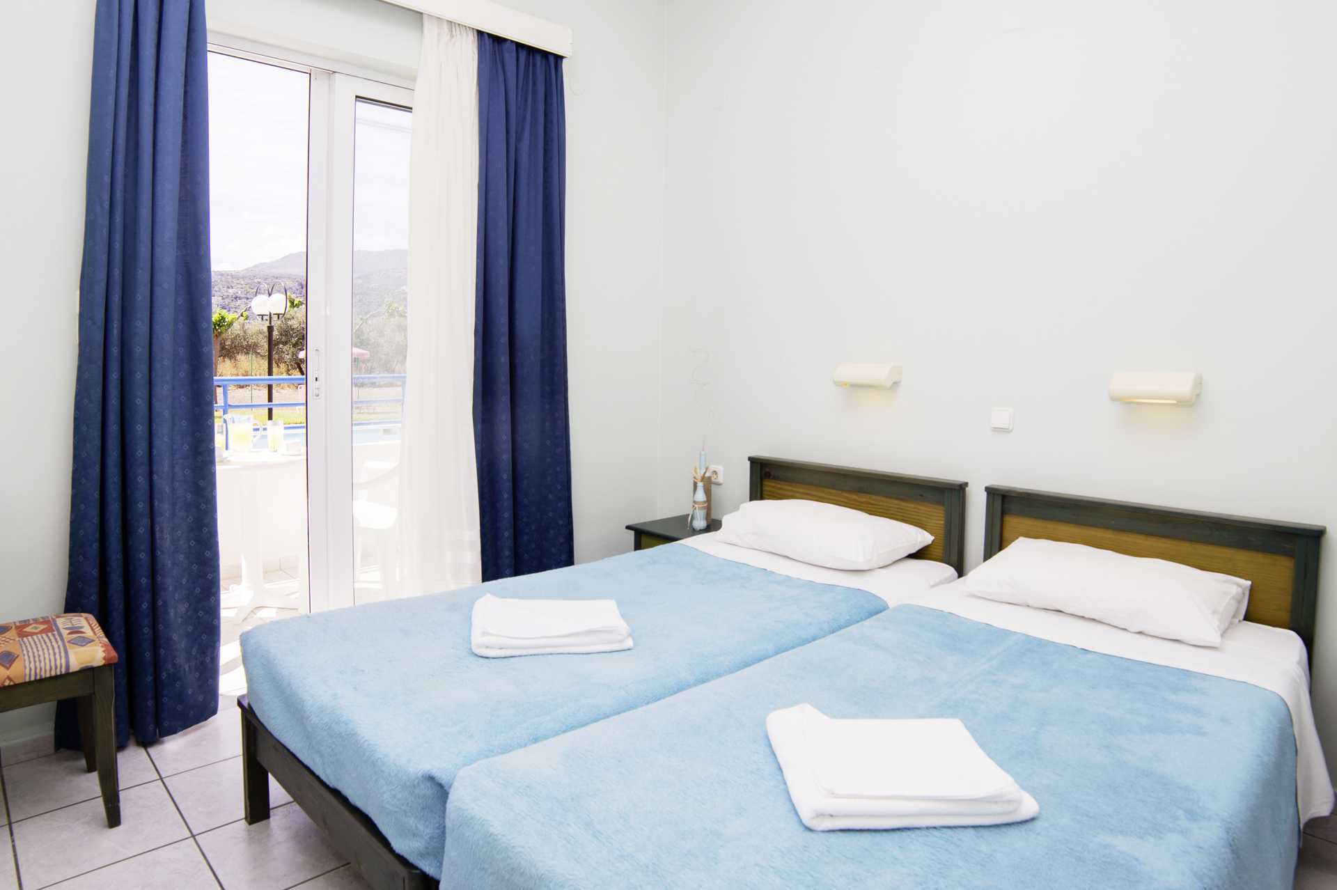 2-værelses lejligheder på Hotel Marva i Rethymnon på Kreta.