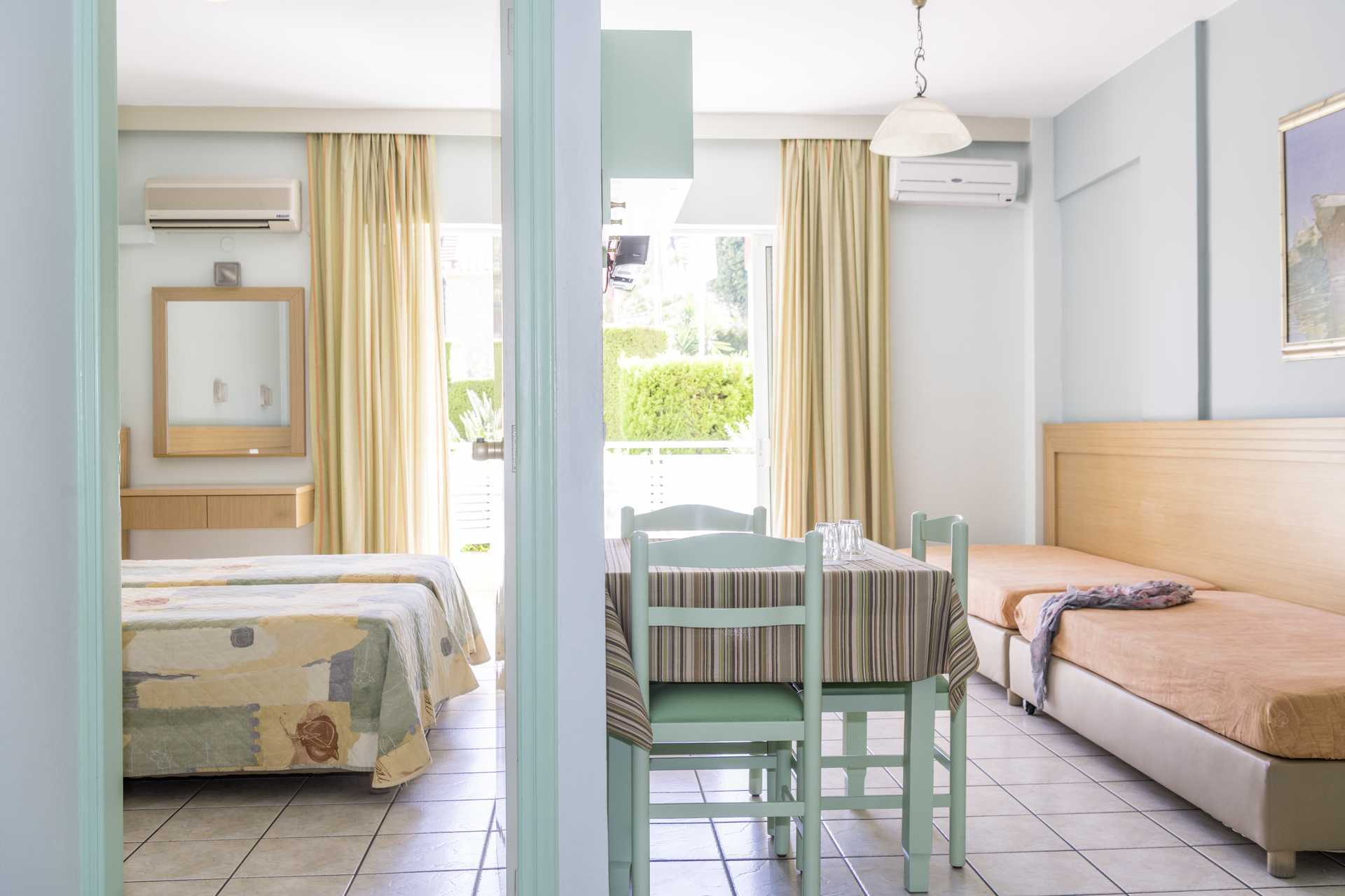 2-værelses lejligheder på Hotel Melmar i Rethymnon by på Kreta.