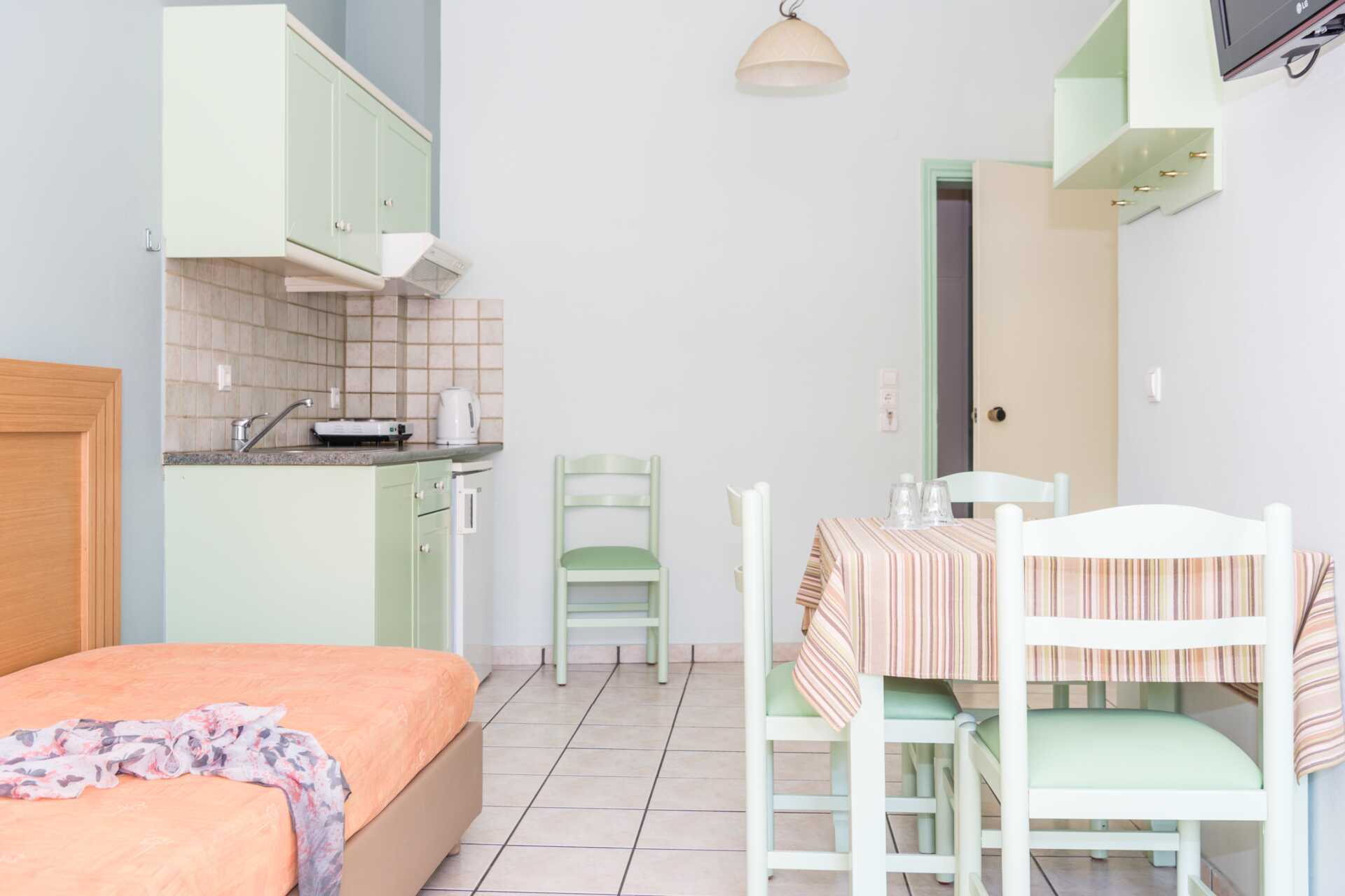 2-værelses lejligheder på Hotel Melmar i Rethymnon by på Kreta.