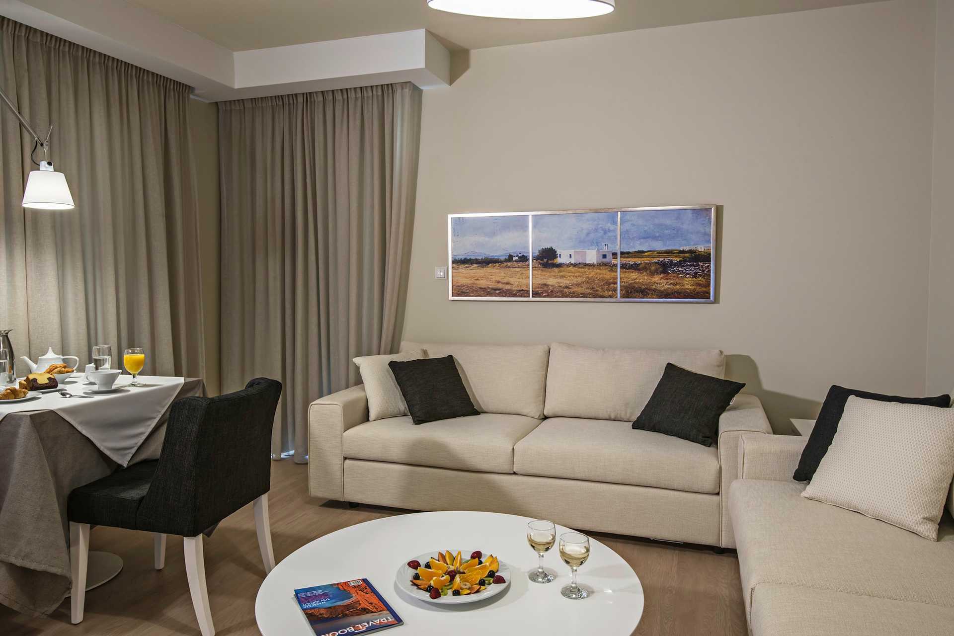 2-værelses suite på Swell Boutique Hotel i Rethymnon på Kreta.