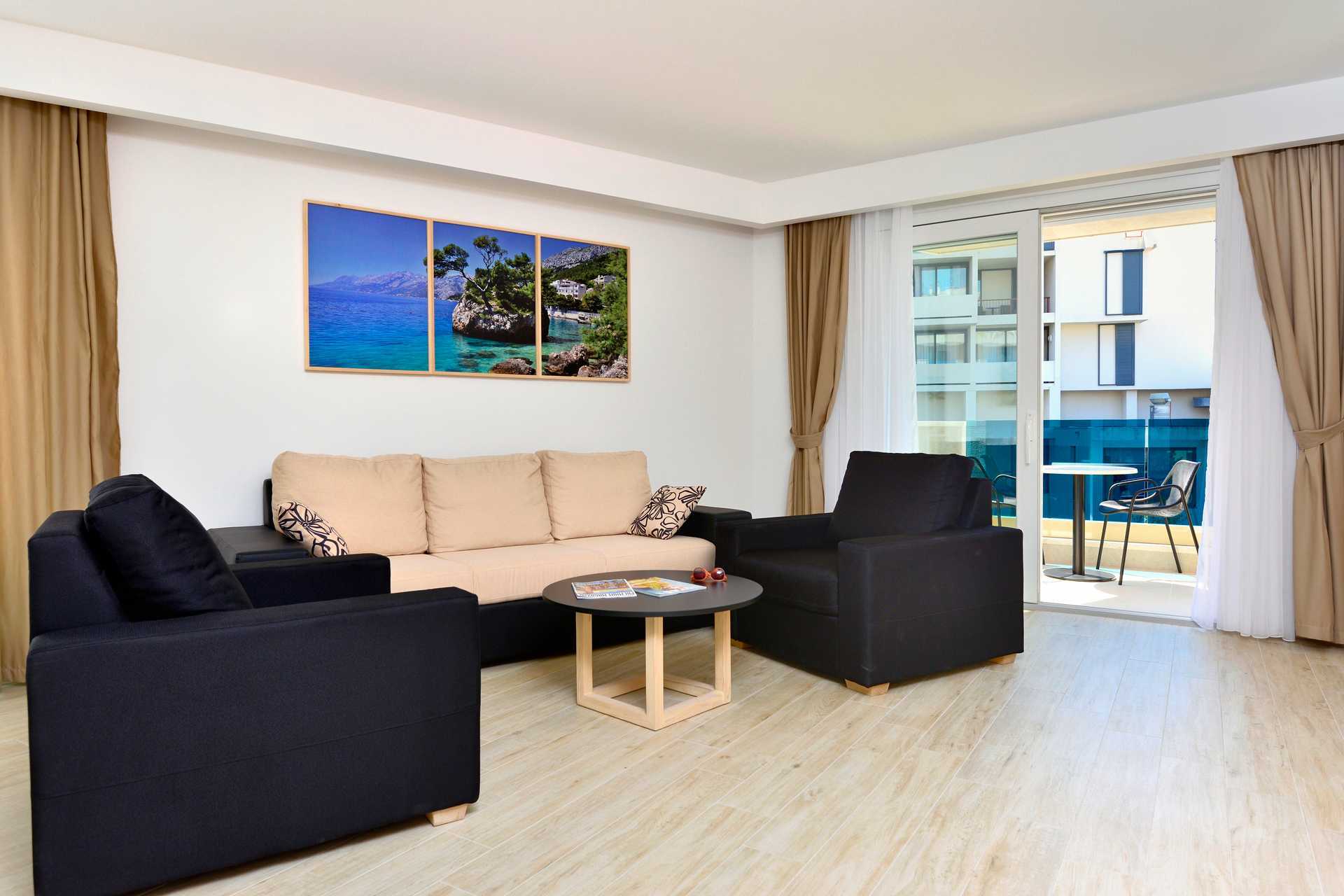 3-værelses lejlighed på Hotel City Beach i Makarska, Kroatien.