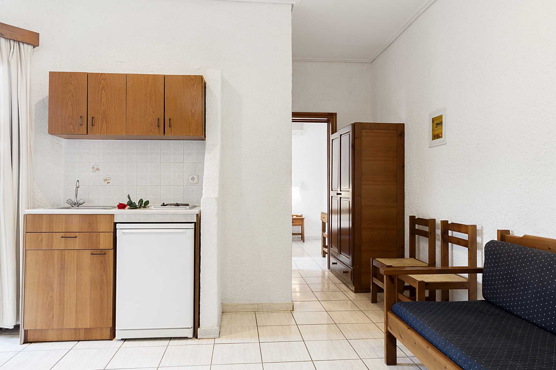 3-værelses lejlighed på Hotel Sophia Beach på Kreta, Grækenland.