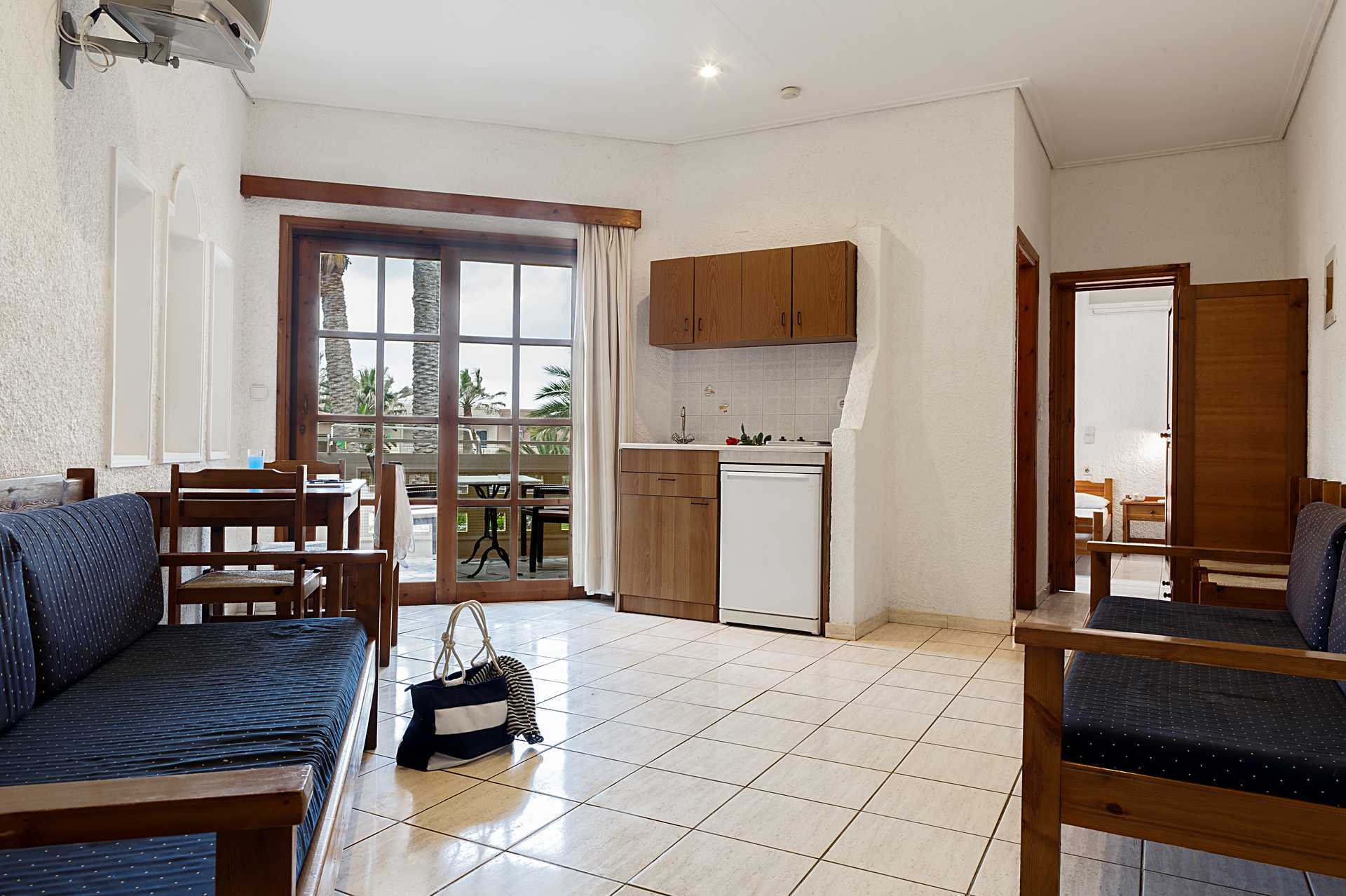 3-værelses lejlighed på Hotel Sophia Beach på Kreta, Grækenland.