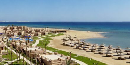 Stranden ved Hotel Shams Prestige Abu Soma i Soma Bay, Egypten.