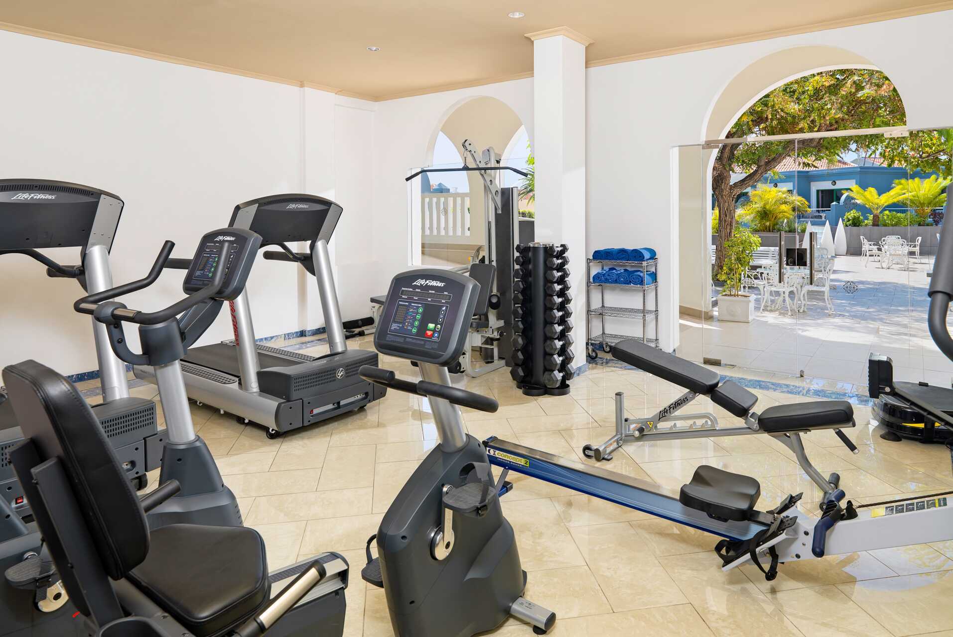 Fitnessfaciliteter på Hotel Adrian Colon Guanahani på Tenerife, De Kanariske Øer.