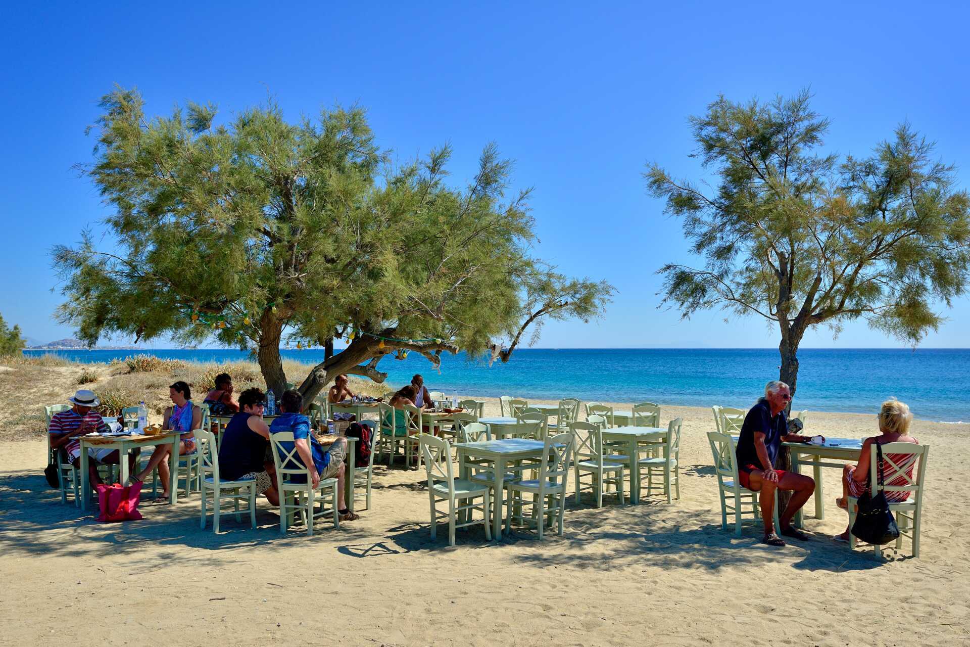 Plaka Beach på Naxos i Grækenland.
