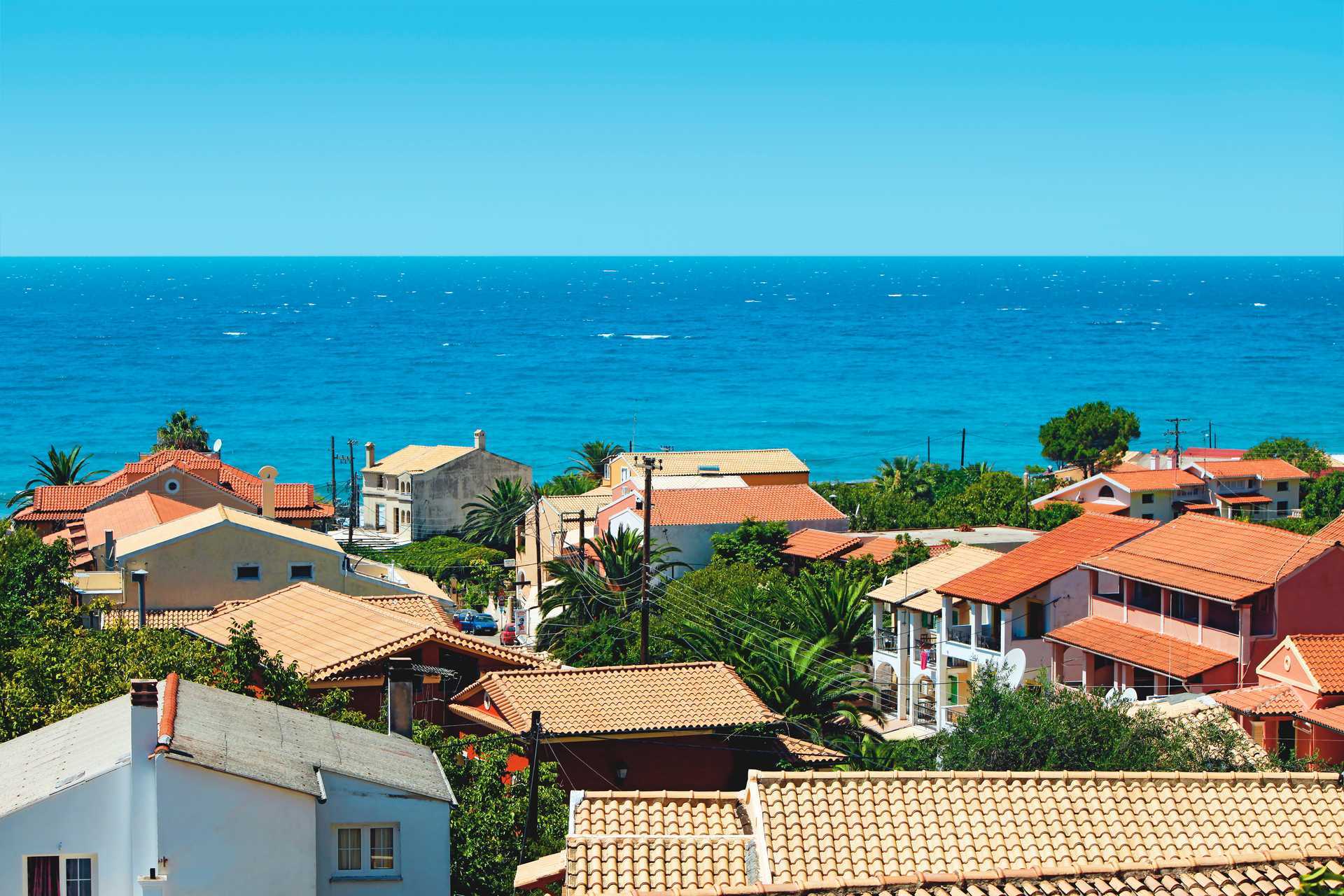 Agios Gordis på Korfu, Grækenland.