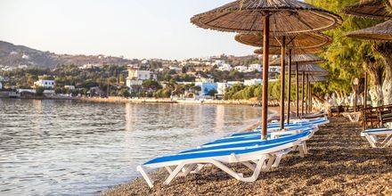 Stranden ved Hotel Alinda på Leros i Grækenland.