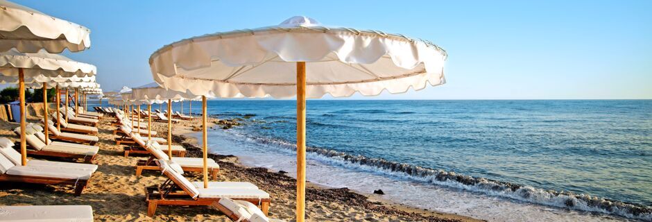 Stranden ved Hotel Laguna Resort & Spa i Anissaras på Kreta.