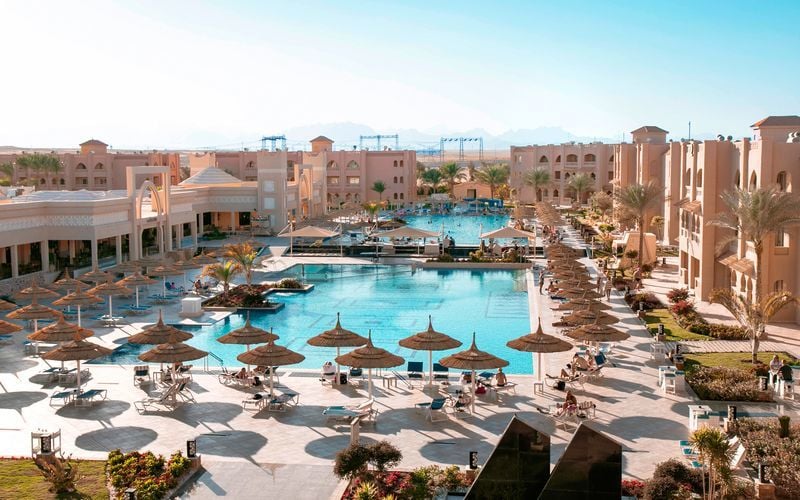 Poolområde på Aqua Vista i Hurghada, Egypten.