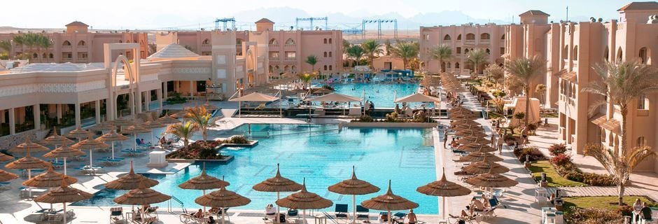 Poolområde på Aqua Vista i Hurghada, Egypten.