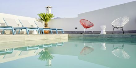 Poolområdet på hotel Aquarius i Rethymnon