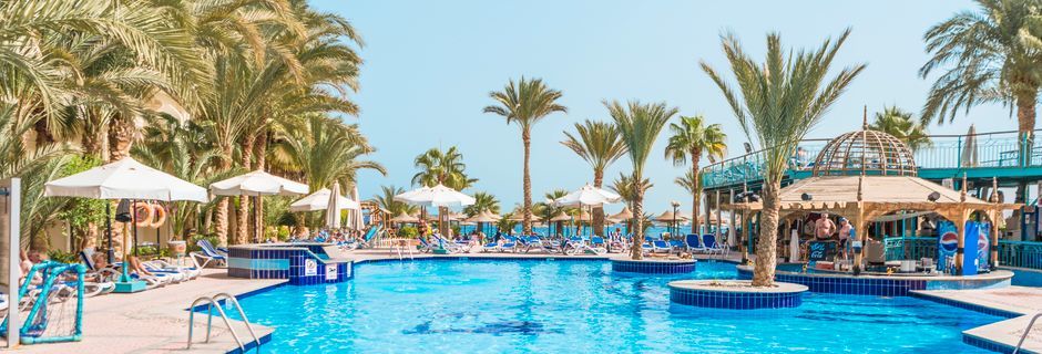 Poolområdet på hotel Bella Vista i Hurghada, Egypten