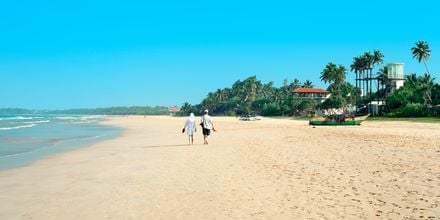 Stranden ved Bentota på Sri Lanka, Asien.