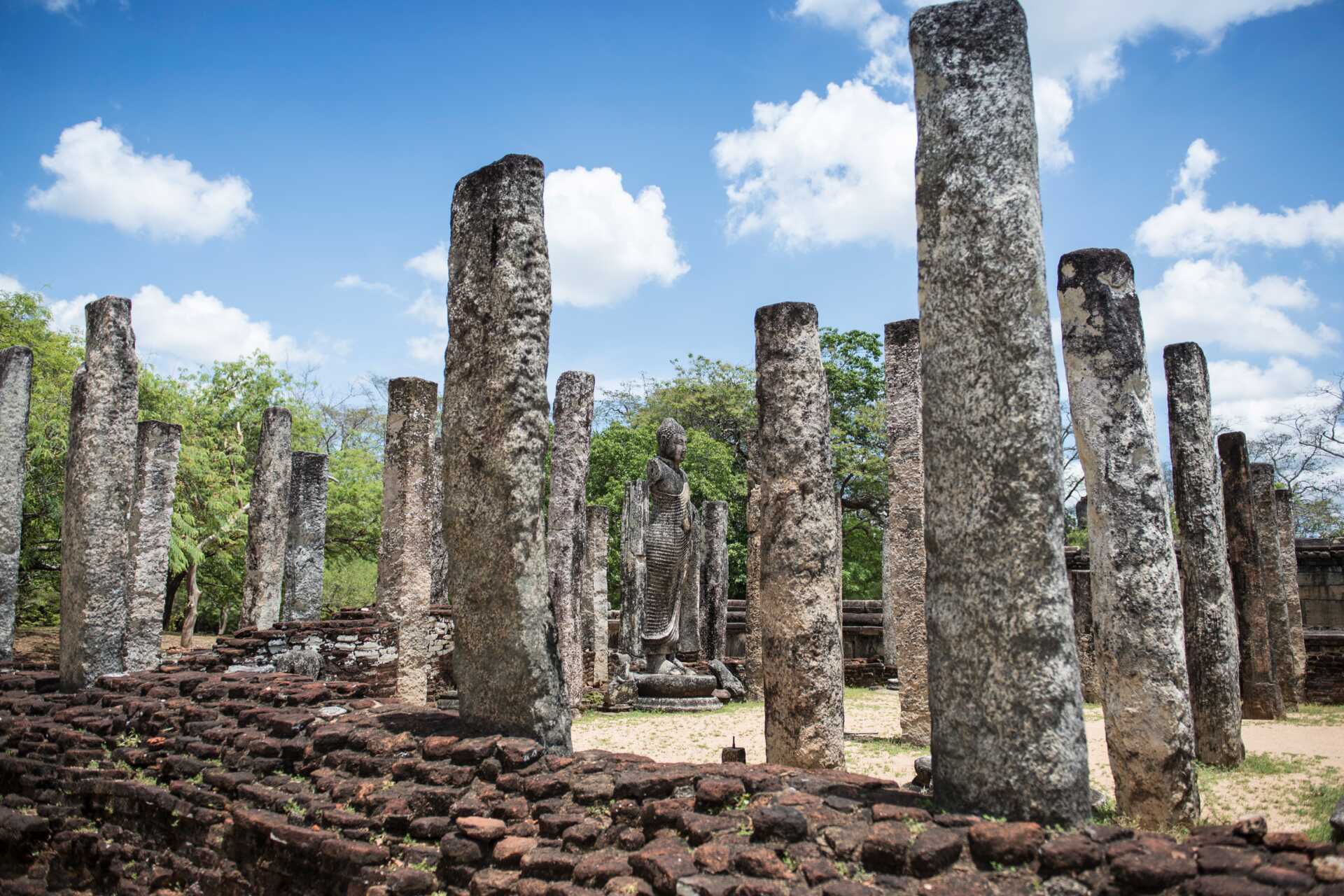 Ruinområdet i Polonnaruwa.