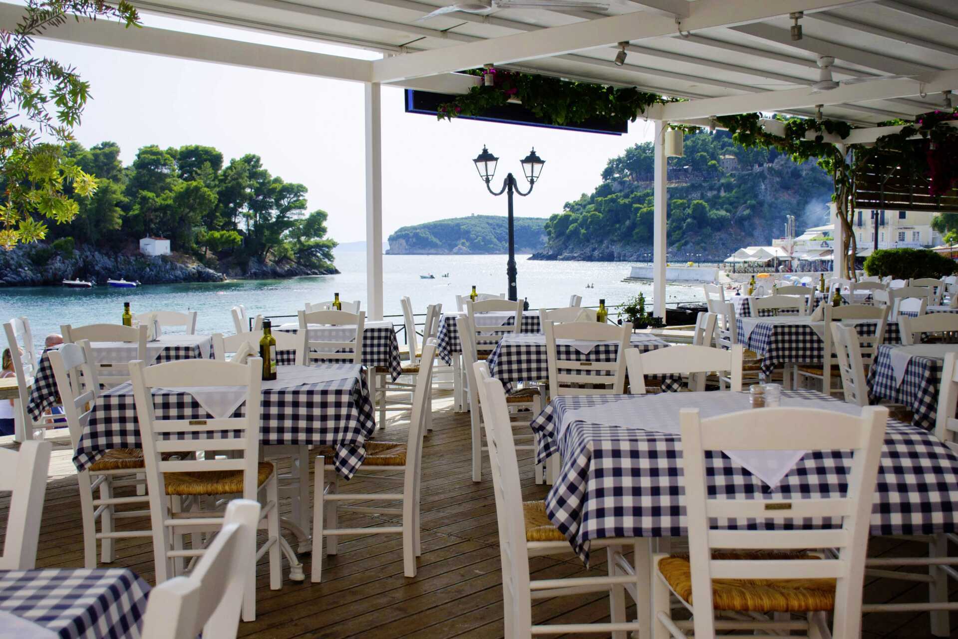 Restaurant på hotel Bianco i Parga, Grækenland.