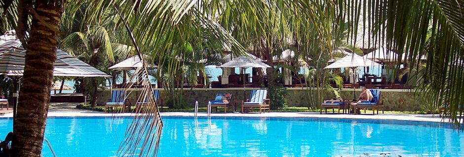 Poolen på Hotel Blue Ocean Resort i Phan Thiet i Vietnam.