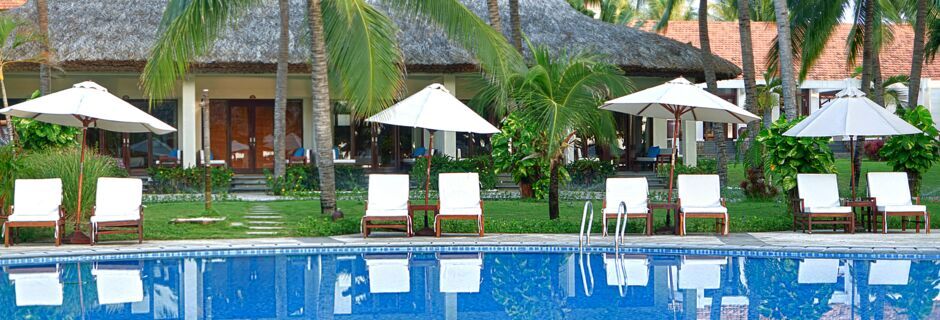 Pool på Hotel Blue Ocean Resort i Phan Thiet i Vietnam.