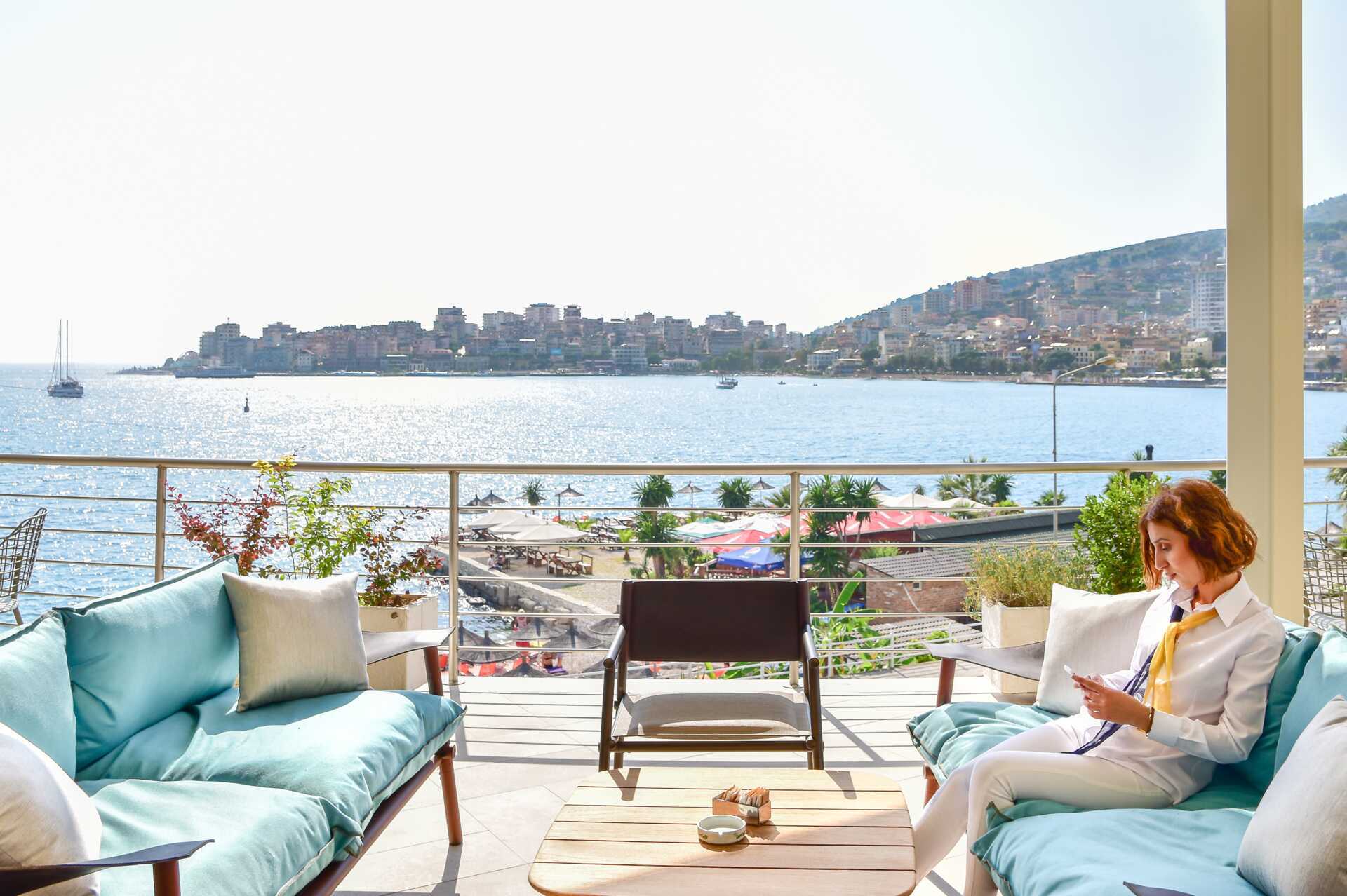 Butrinti hotel i Saranda, Albanien.