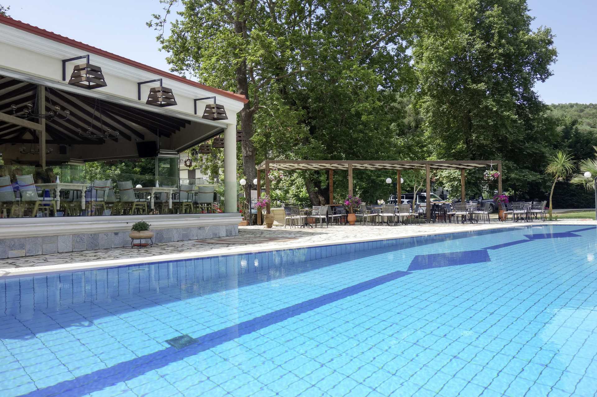 Pool på Hotel Byzantion i Parga, Grækenland.