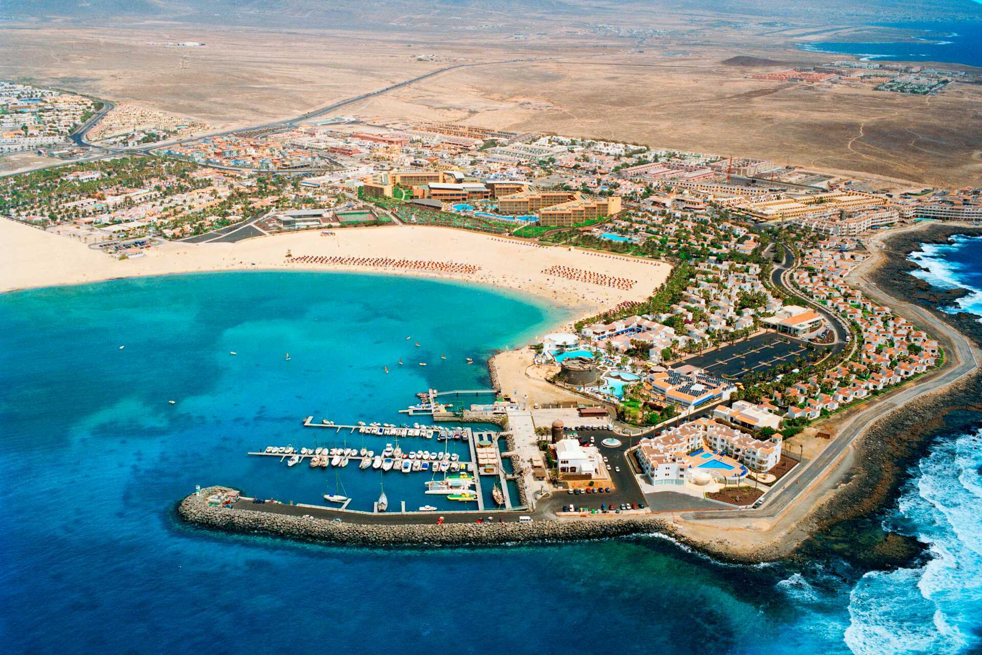 Caleta de Fuste på Fuerteventura, De Kanariske Øer, Spanien.