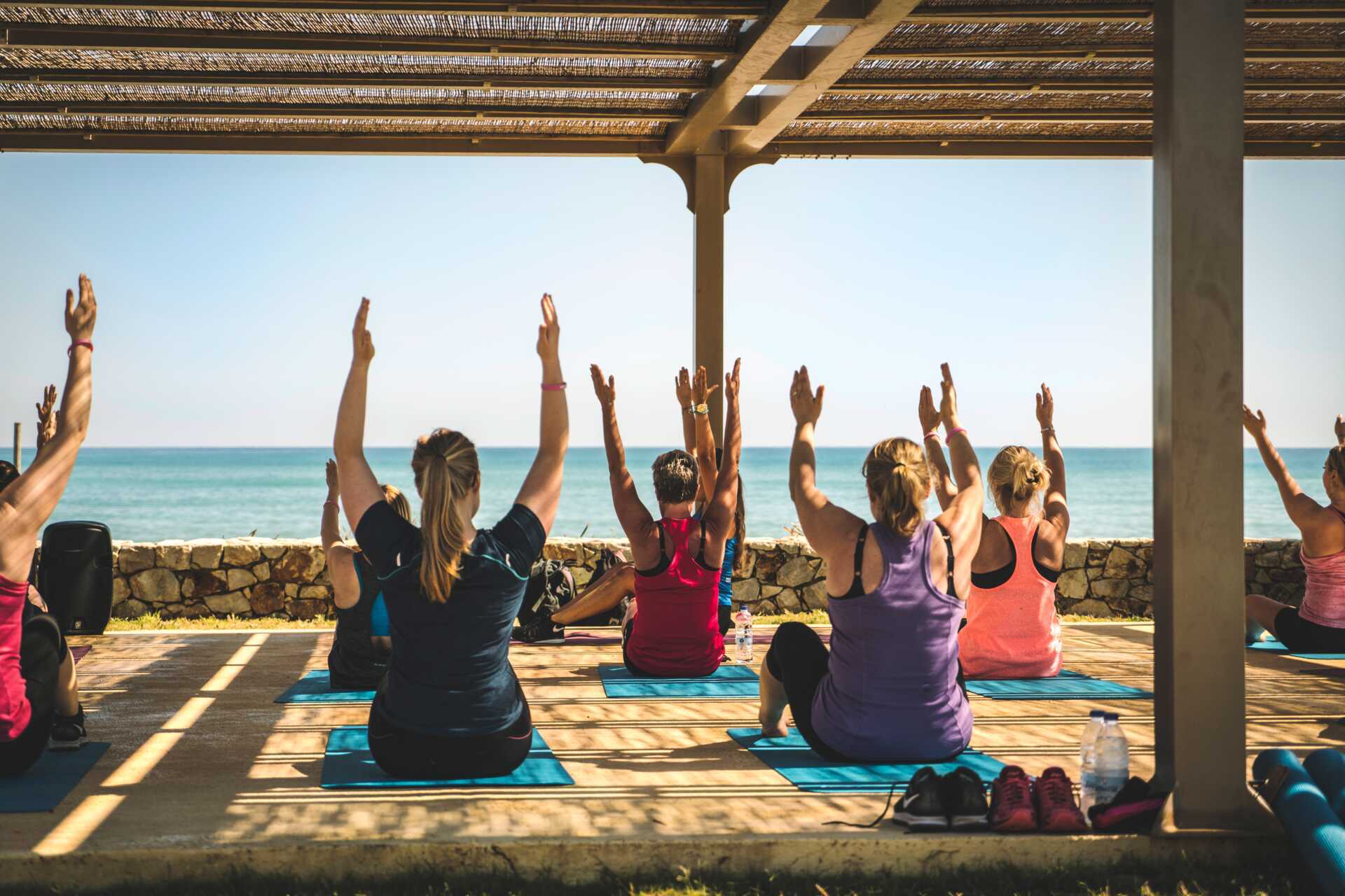 Yoga på Giannoulis Cavo Spada Deluxe & Spa på Kreta, Grækenland.