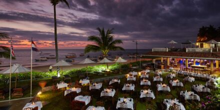 Restaurant på Hotel Coral Sands i Hikkaduwa, Sri Lanka.