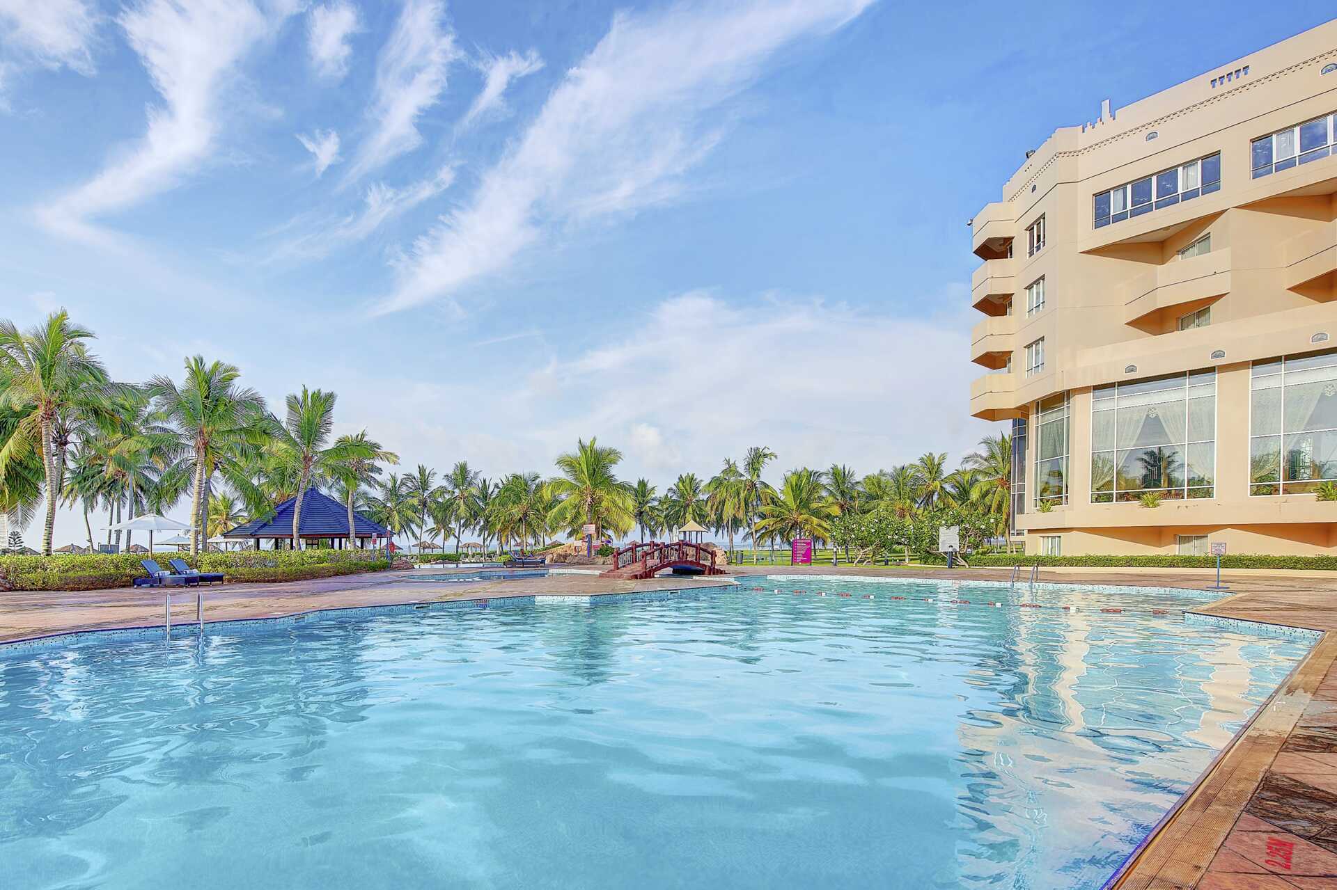 Pool på Hotel Crowne Plaza Resort i Salalah, Oman.