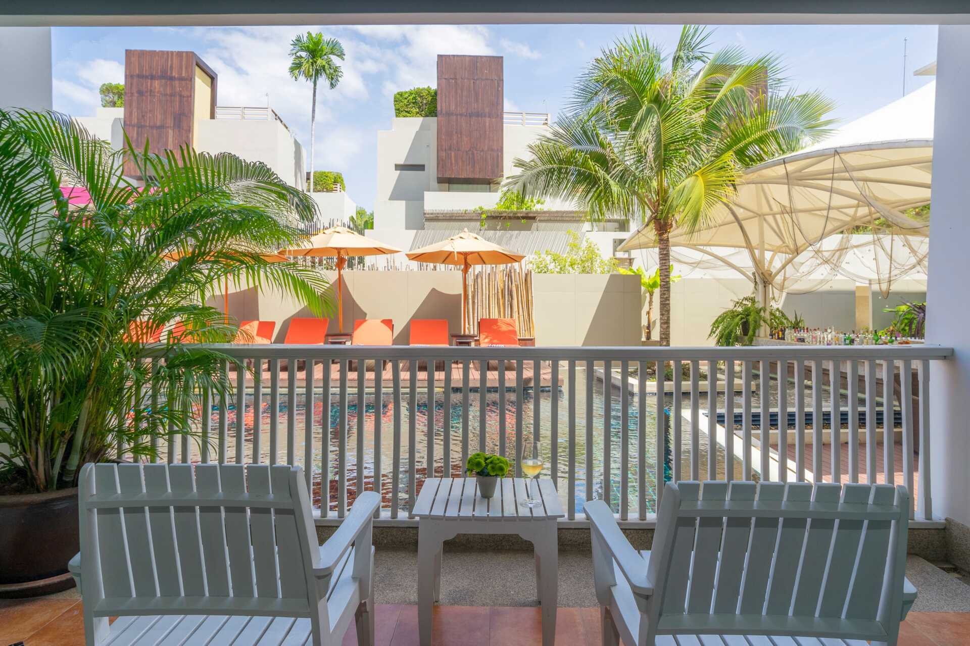 Deluxe-værelse på hotel Loligo Resort Hua Hin, Thailand.