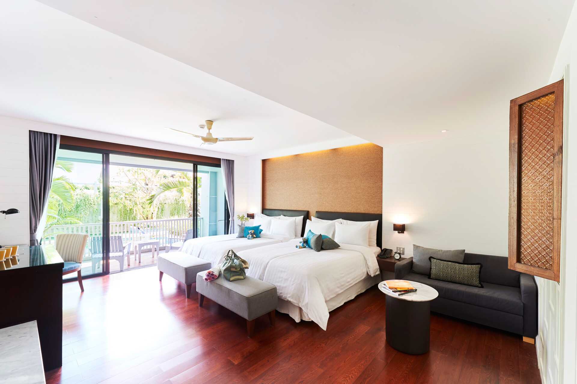 Deluxe-værelse på hotel Loligo Resort Hua Hin, Thailand.