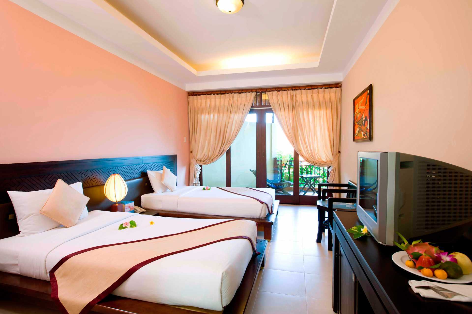 Deluxe-værelse på hotel Romana Resort i Phan Thiet, Vietnam.