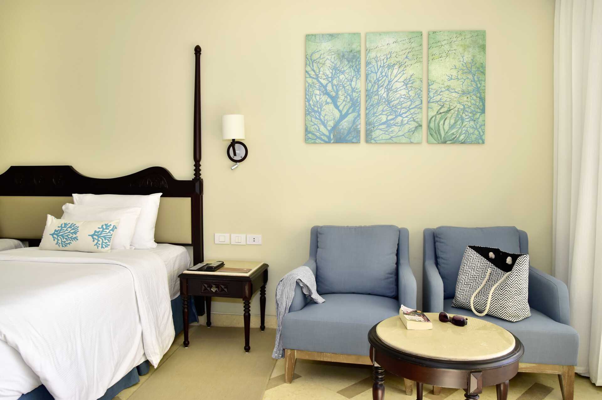 Deluxe-værelse på hotel Steigenberger Al Dau Beach i Hurghada, Egypten.