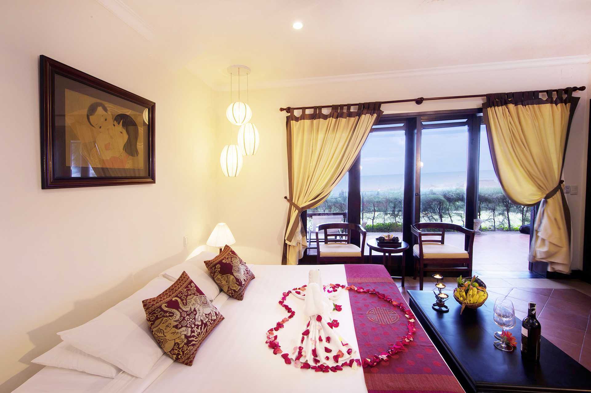Dobbeltværelse i bungalow på hotel Seahorse Resort &amp; Spa i Phan Thiet, Vietnam.