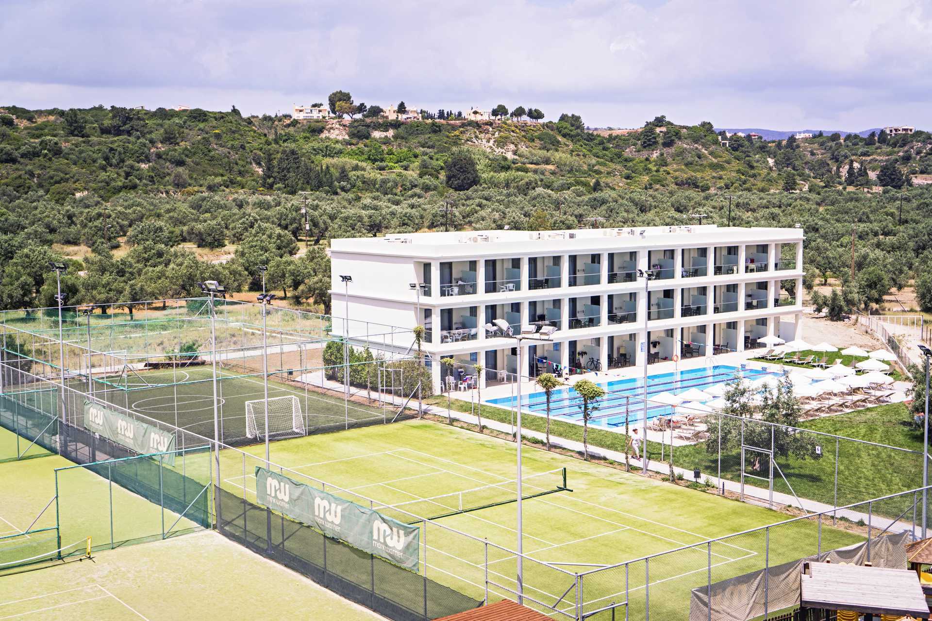Dobbeltværelse i sidebygning på Levante Beach Resort i Afandou, Rhodos.