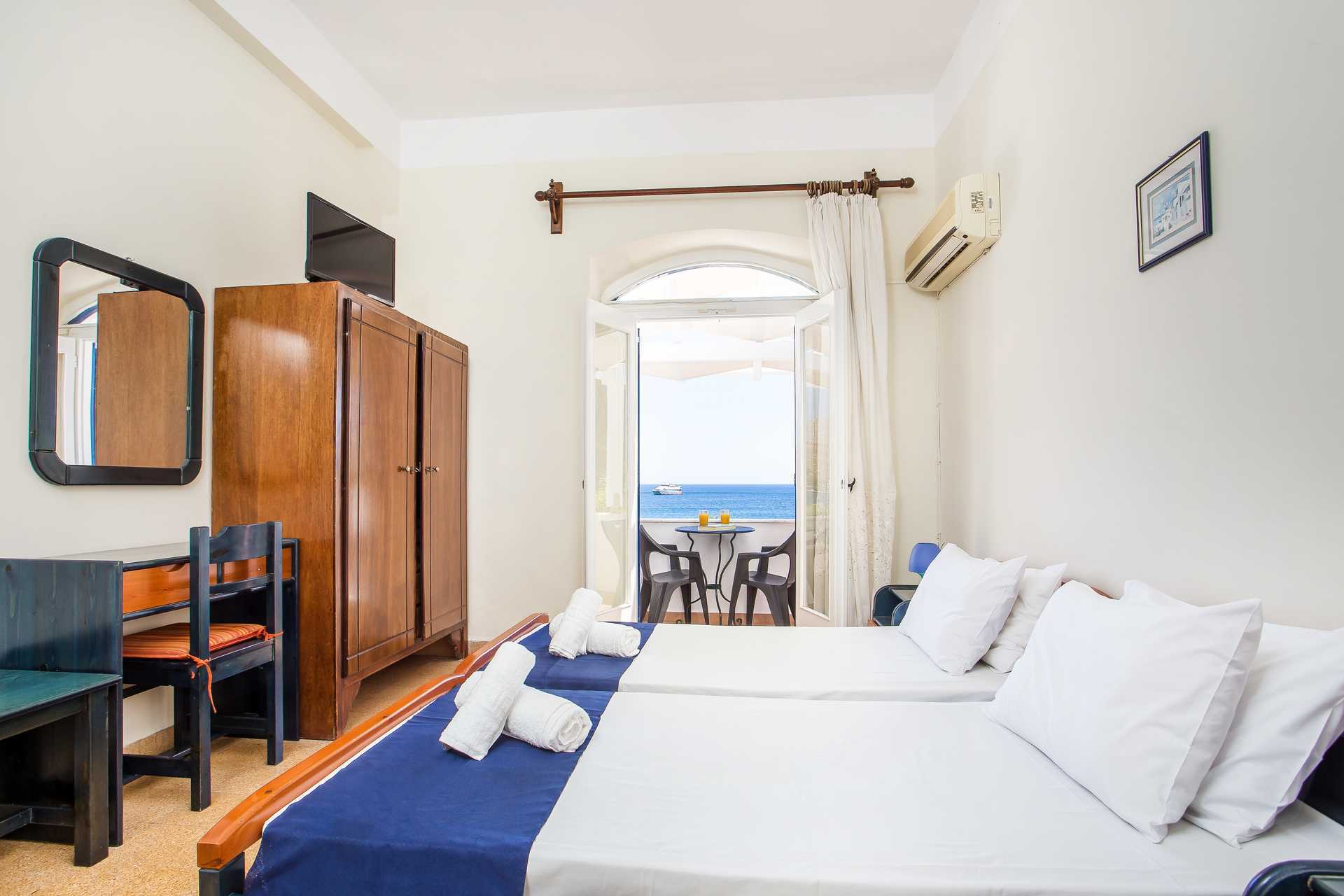 Dobbeltværelse på Hotel Alinda på Leros i Grækenland.