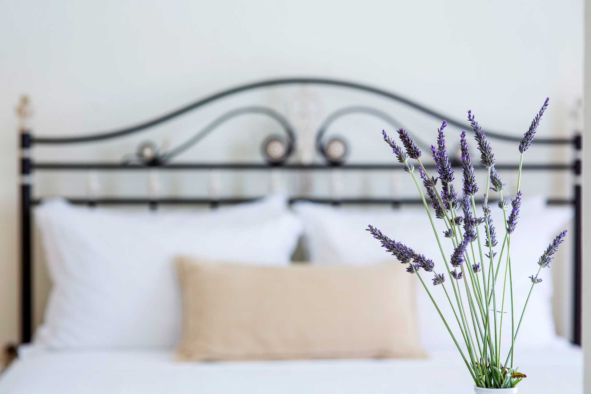 Dobbeltværelse på Hotel Contaratos Beach på Paros i Grækenland.