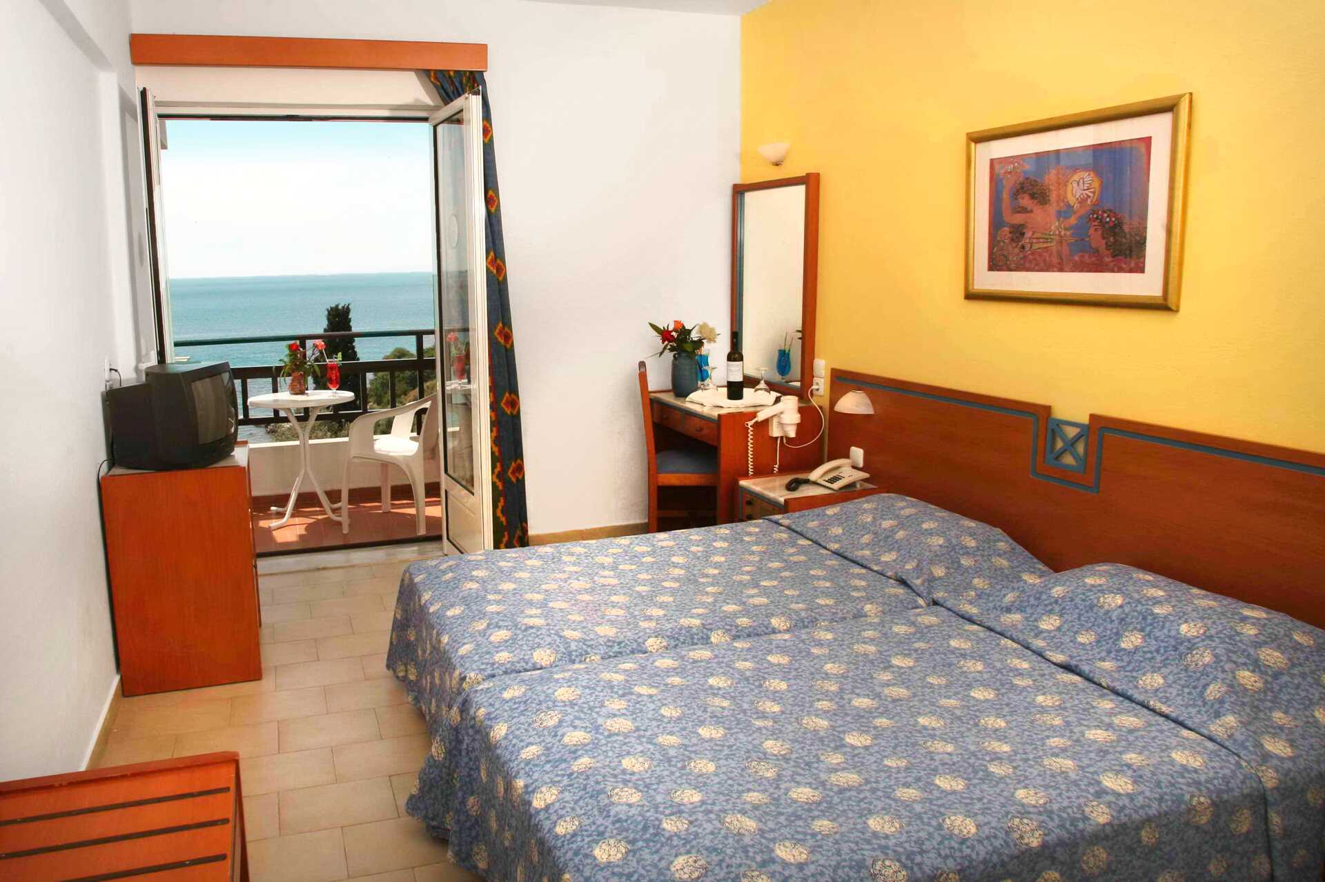 Dobbeltværelse på Hotel Glicorisa Beach, Pythagorion, Samos.