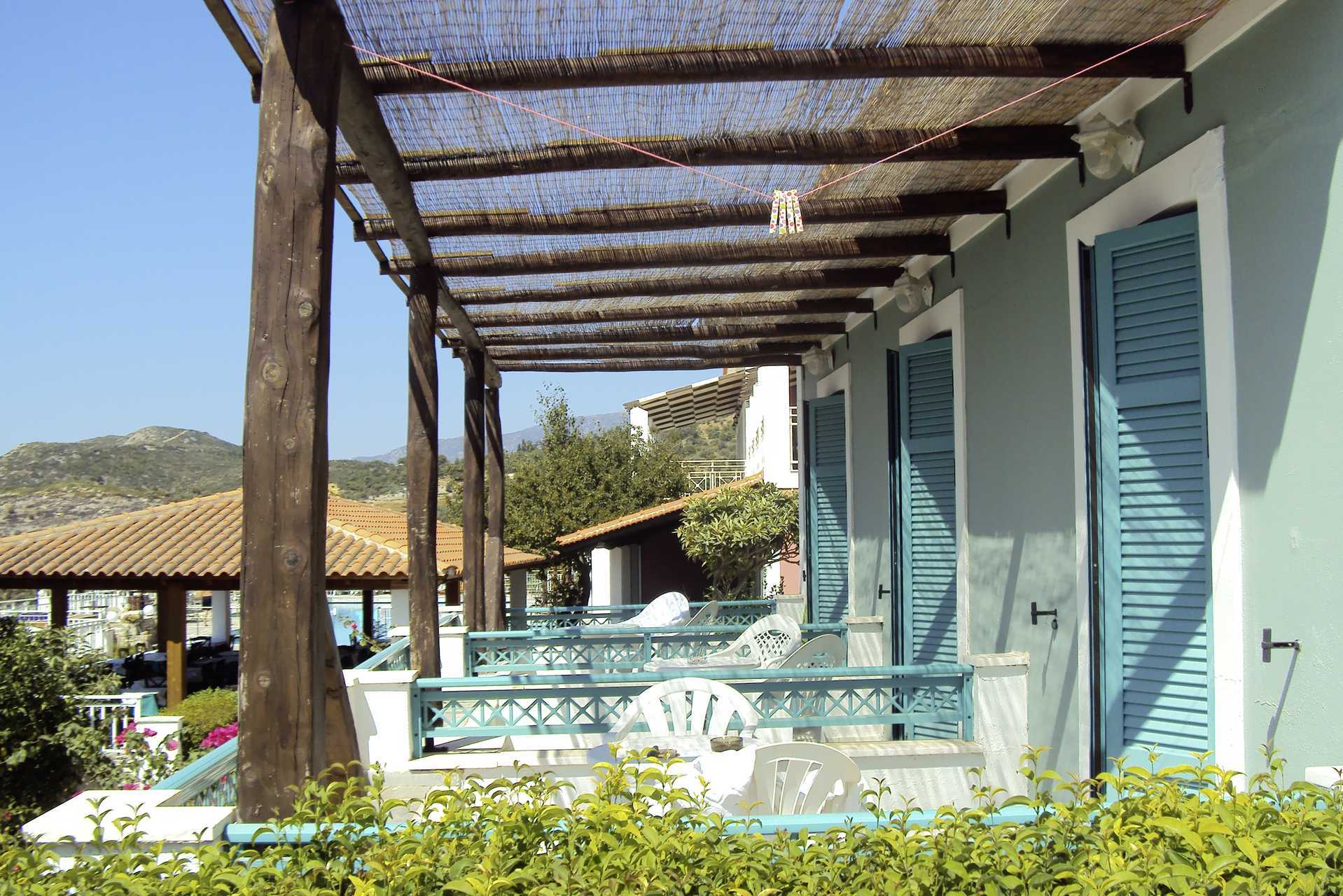 Dobbeltværelse på hotel Mykali i Pythagorion, Samos.