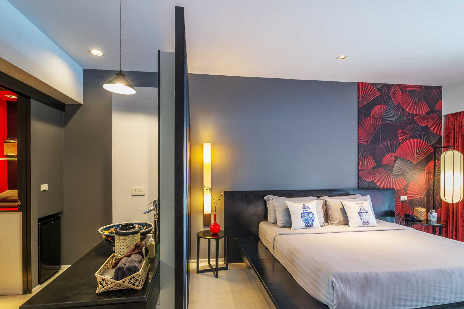 Dobbeltværelse, pool-værelse på Red Ginger Chic Resort i Krabi, Thailand.