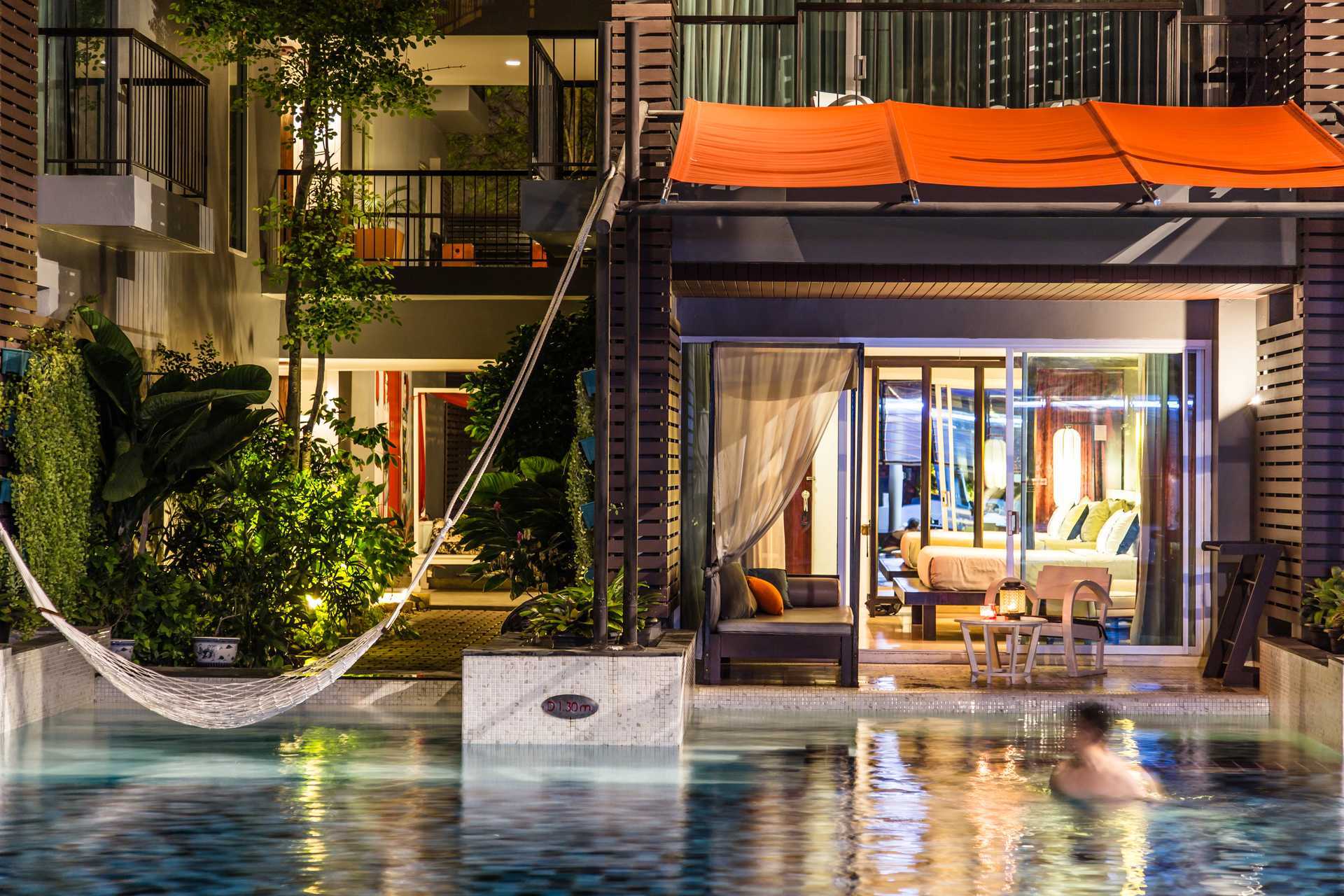 Dobbeltværelse, pool-værelse på Red Ginger Chic Resort i Krabi, Thailand.