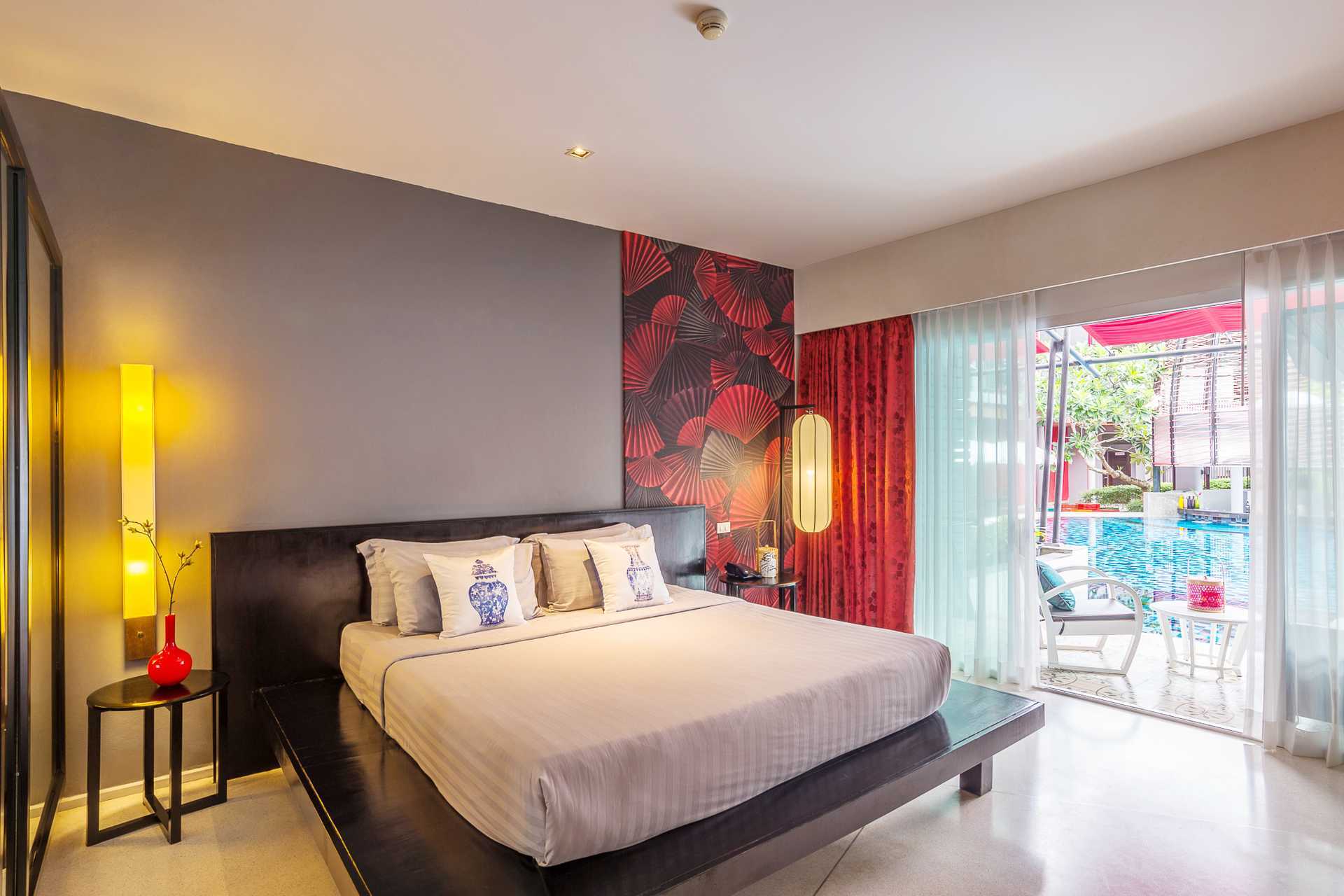 Dobbeltværelse, pool-værelse på Red Ginger Chic Resort i Krabi, Thailand.